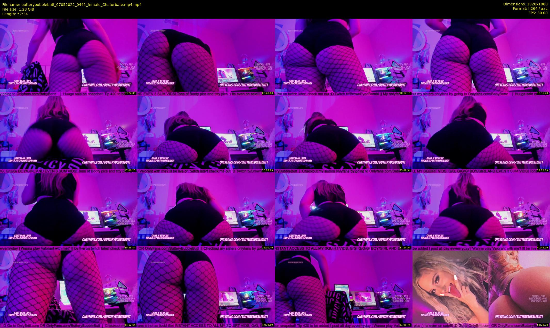 butterybubblebutt — 58 minute Chaturbate couple cam show recording, 1080p, May 7, 2022