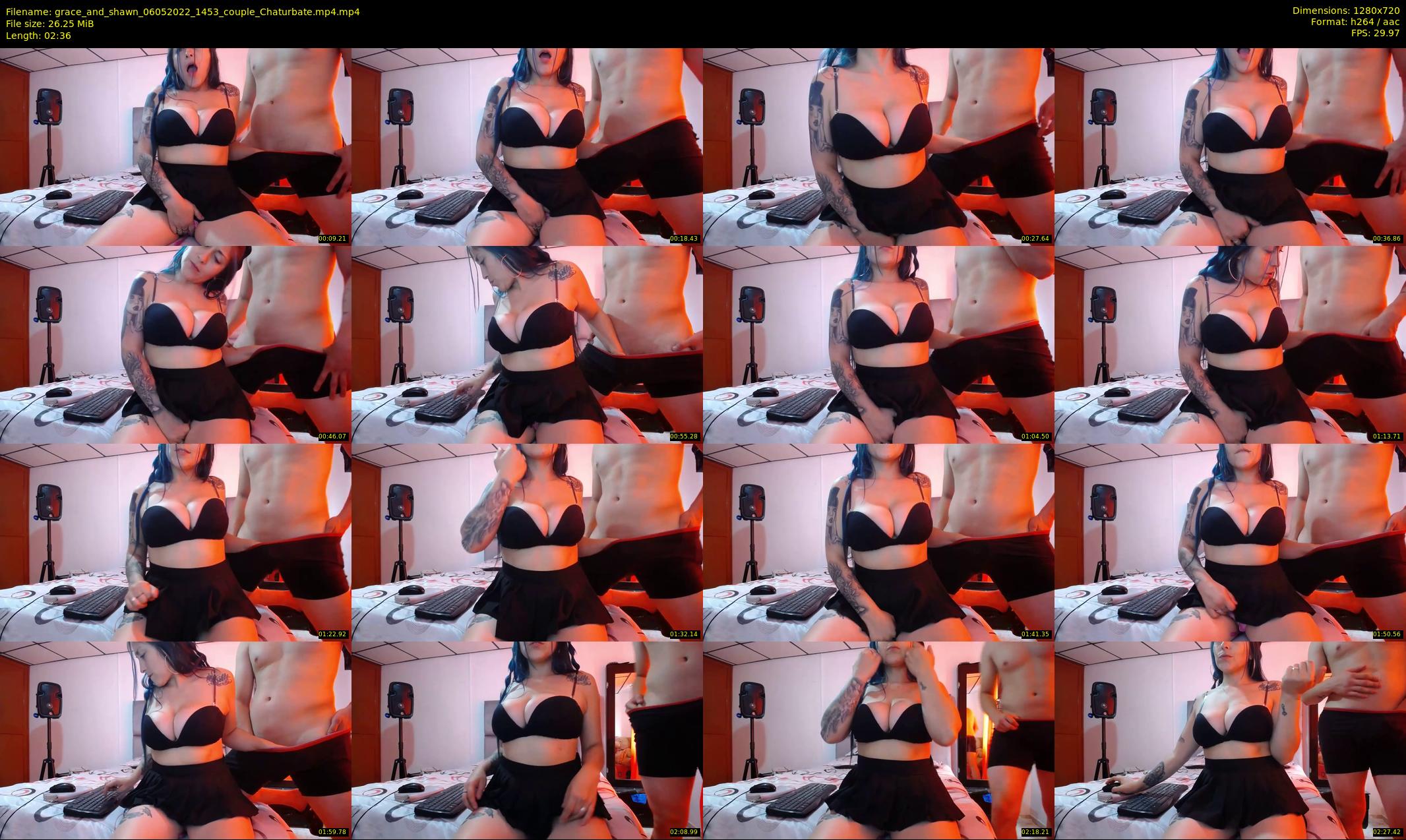 grace_and_shawn — 3 minute Chaturbate couple cam show recording, 720p, May 6, 2022