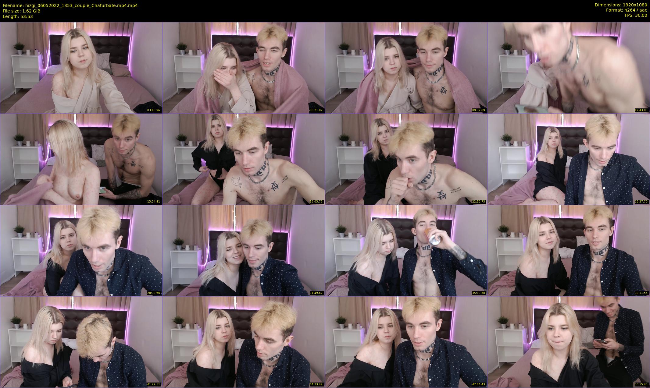 hizgi — 54 minute Chaturbate couple cam show recording, 1080p, May 6, 2022