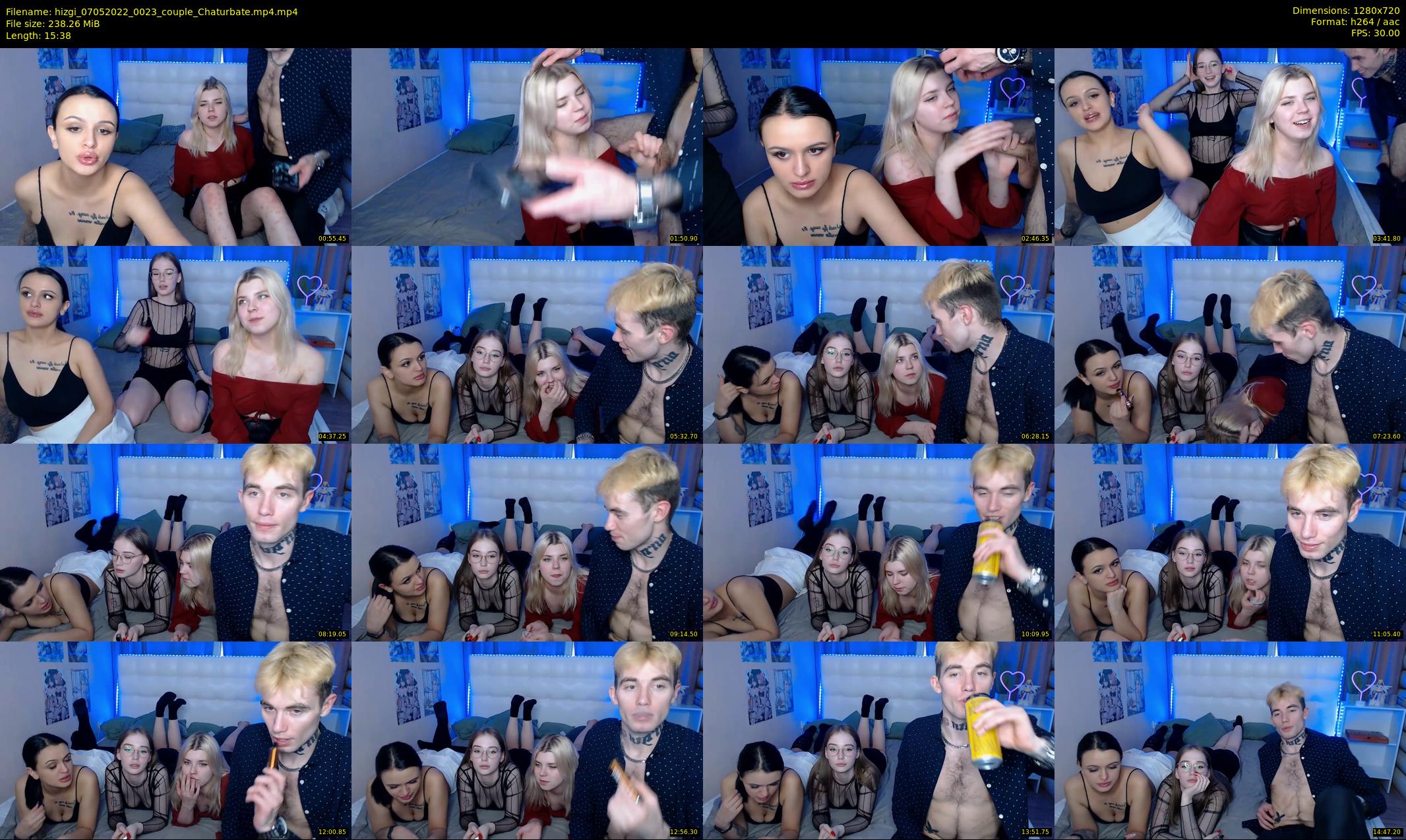 hizgi — 16 minute Chaturbate couple cam show recording, 720p, May 7, 2022