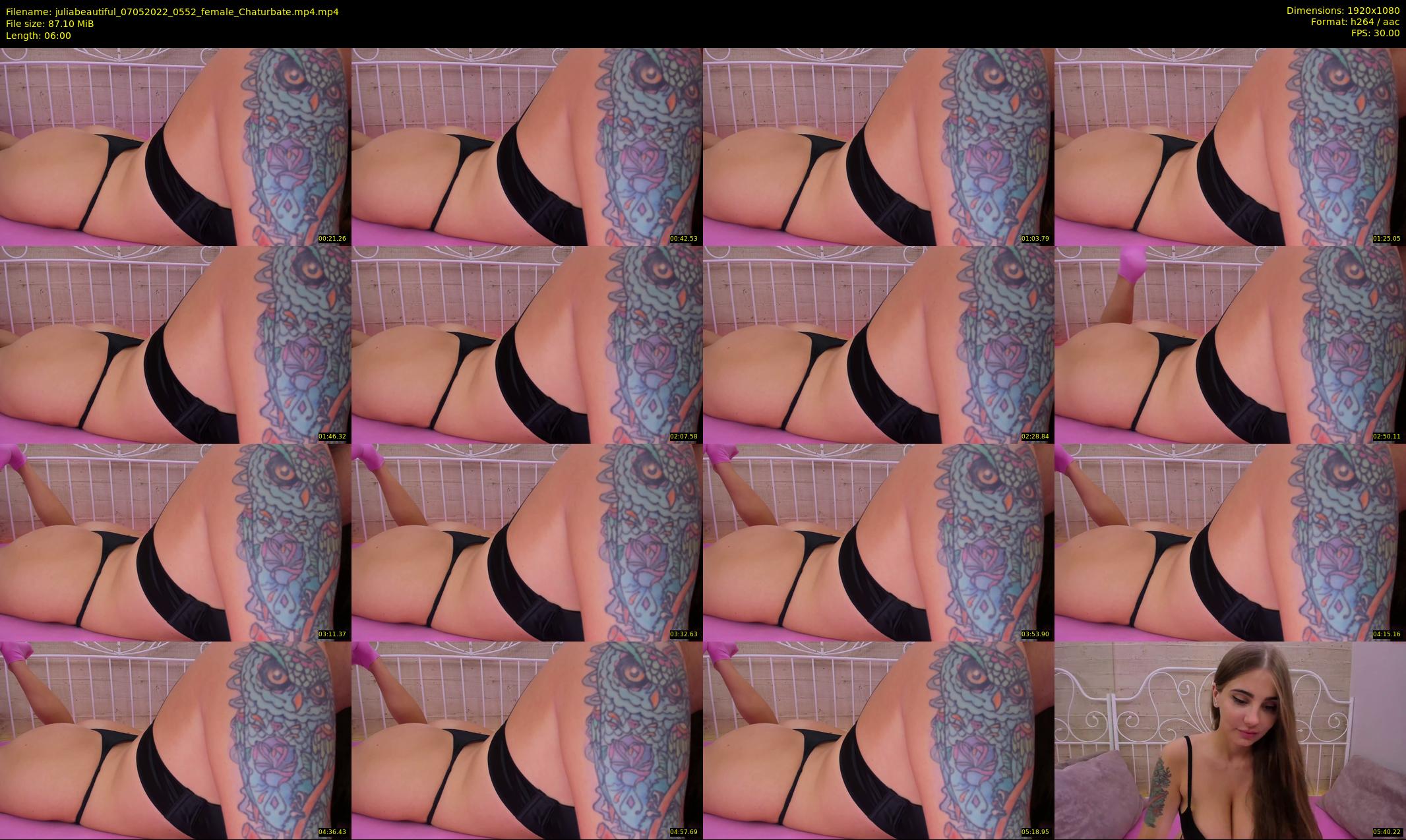 juliabeautiful — 6 minute Chaturbate female cam show recording, 1080p, May 7, 2022