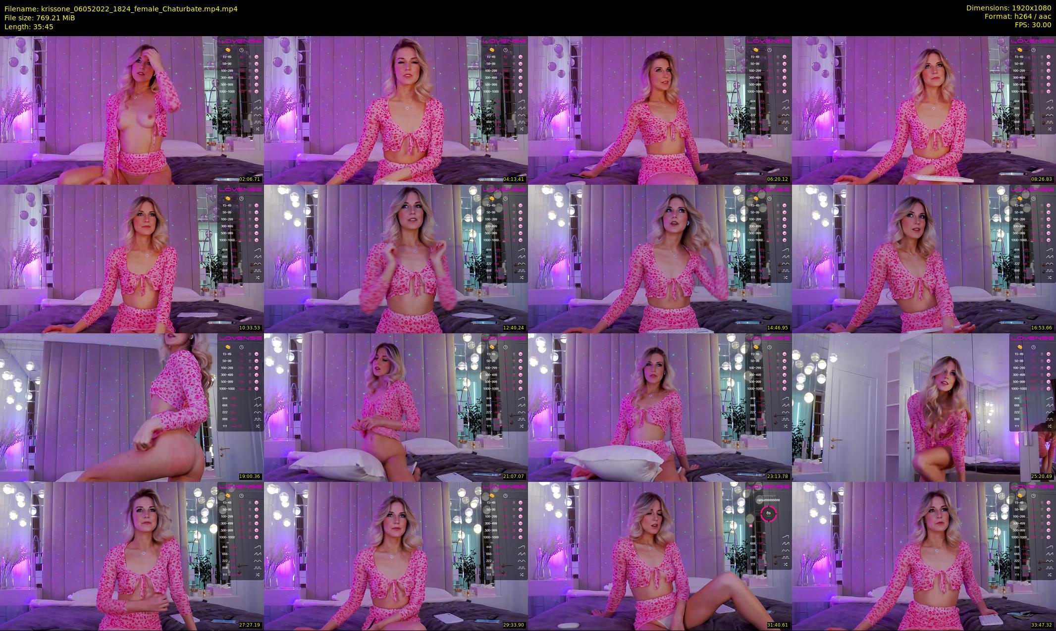 krissone — 36 minute Chaturbate female cam show recording, 1080p, May 6, 2022