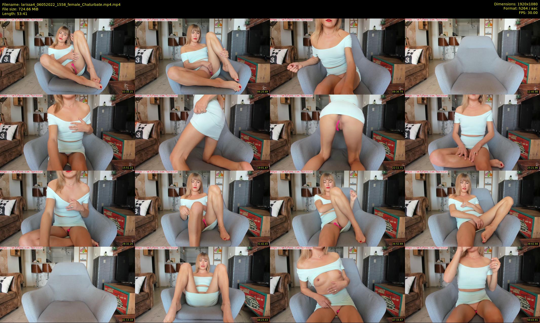 larissa4 — 54 minute Chaturbate female cam show recording, 1080p, May 6, 2022