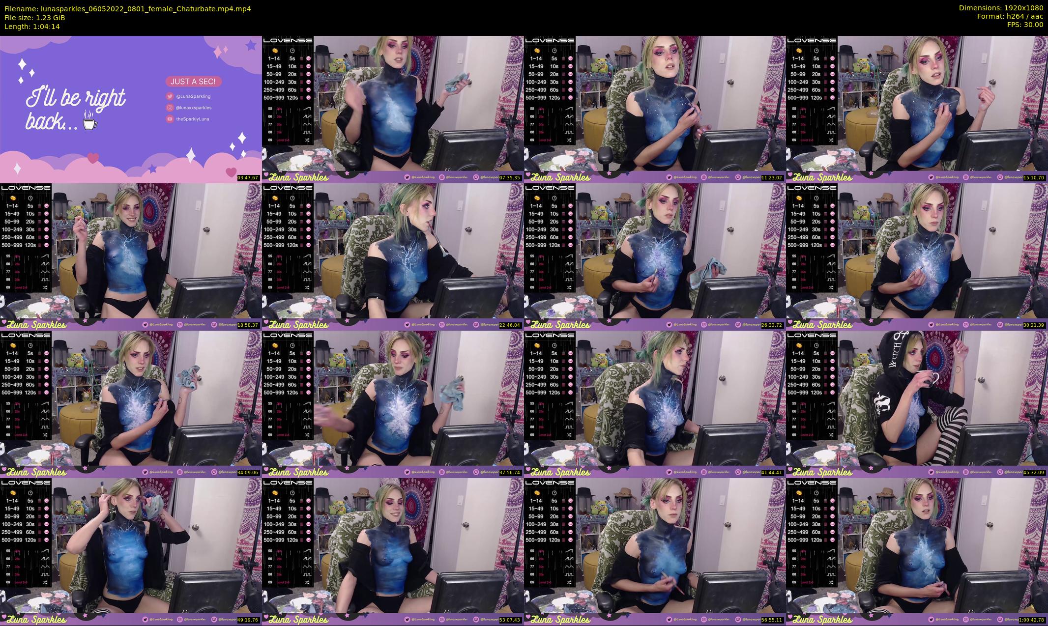 lunasparkles — 65 minute Chaturbate female cam show recording, 1080p, May 6, 2022