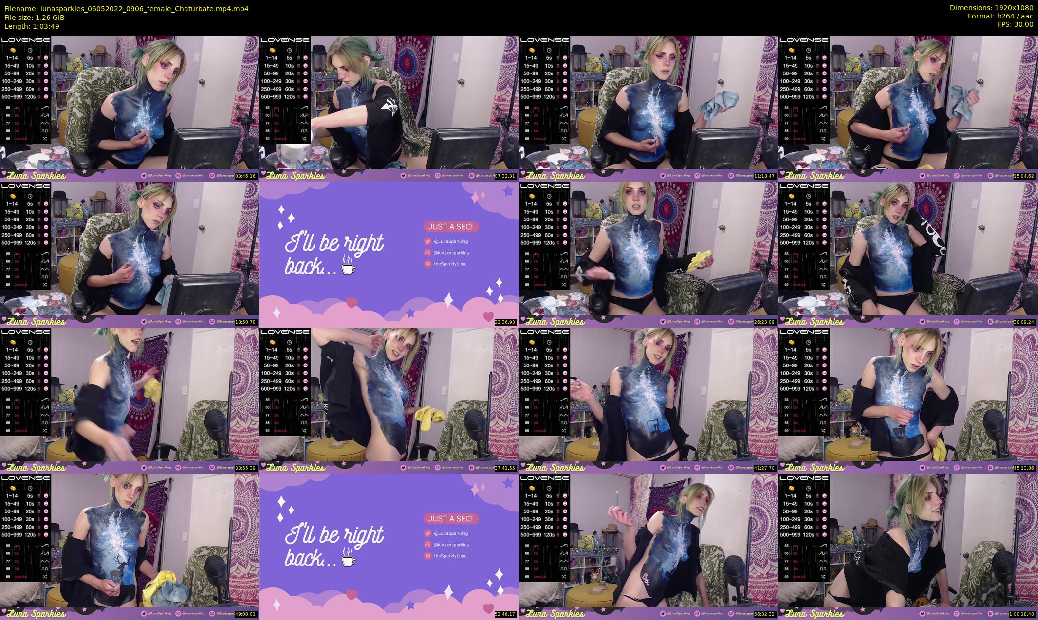 lunasparkles — 64 minute Chaturbate female cam show recording, 1080p, May 6, 2022