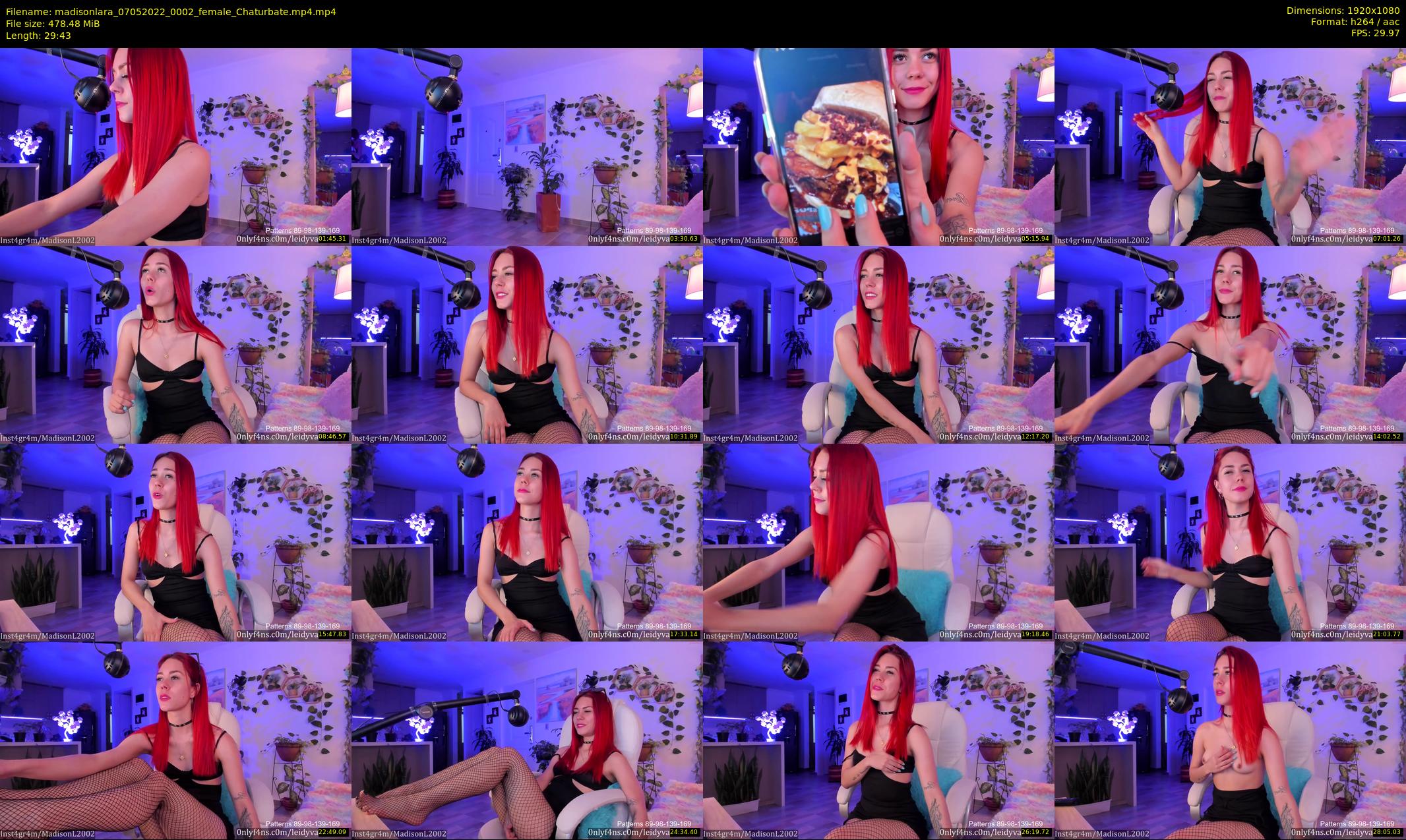 madisonlara — 30 minute Chaturbate female cam show recording, 1080p, May 7, 2022