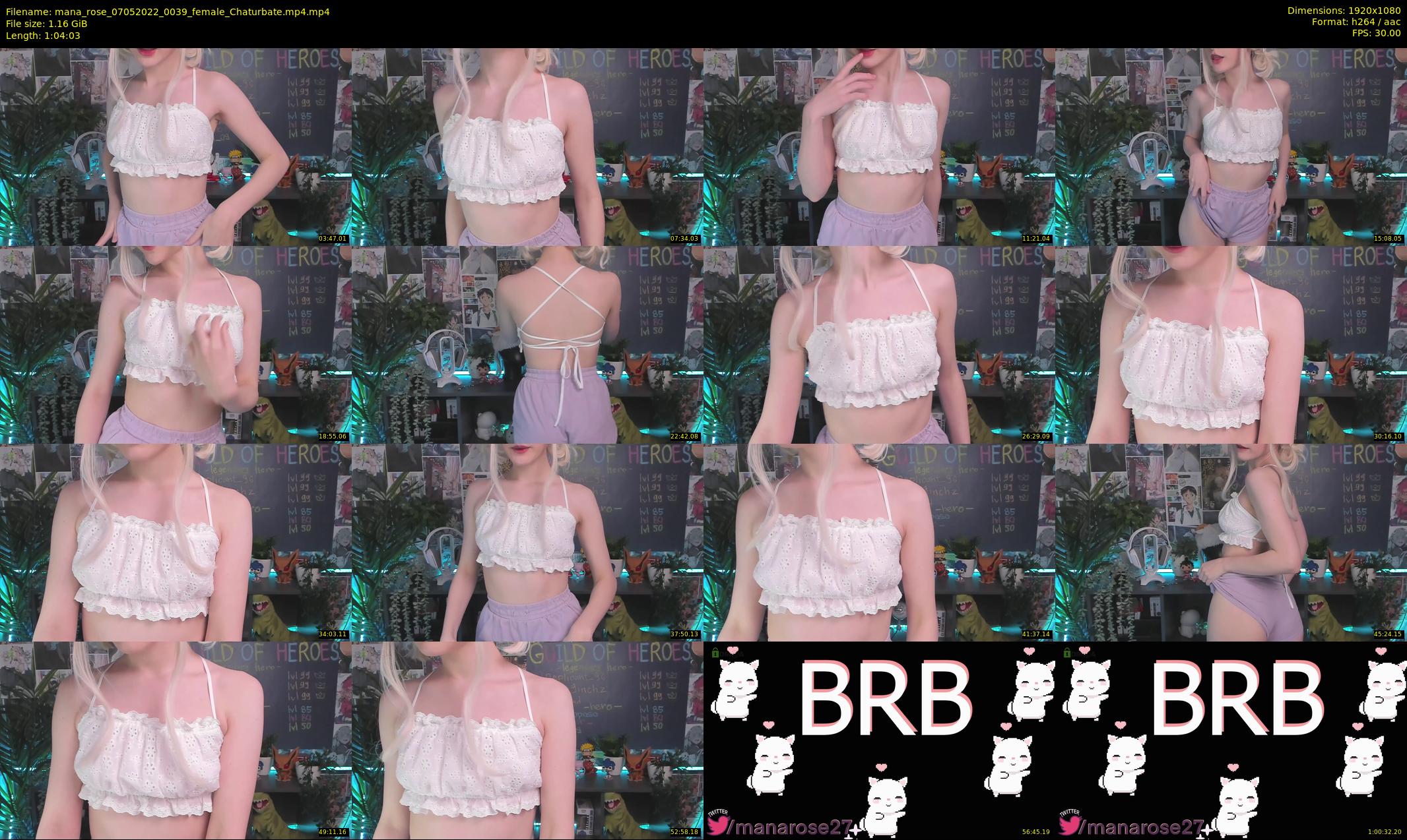 mana_rose — 65 minute Chaturbate female cam show recording, 1080p, May 7, 2022