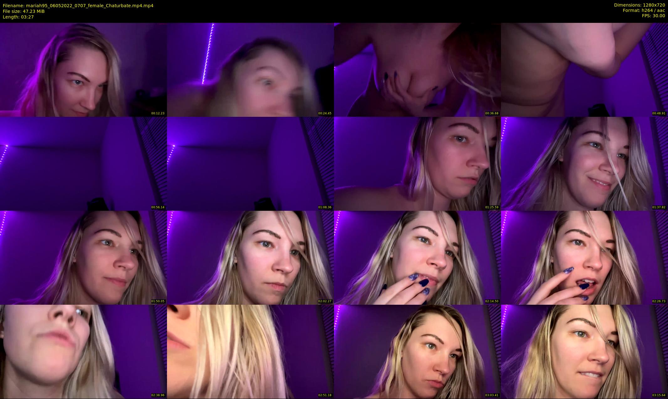 mariah95 — 4 minute Chaturbate female cam show recording, 720p, May 6, 2022