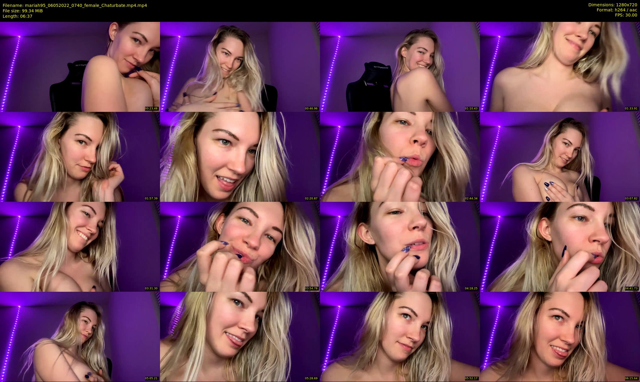 mariah95 — 7 minute Chaturbate female cam show recording, 720p, May 6, 2022