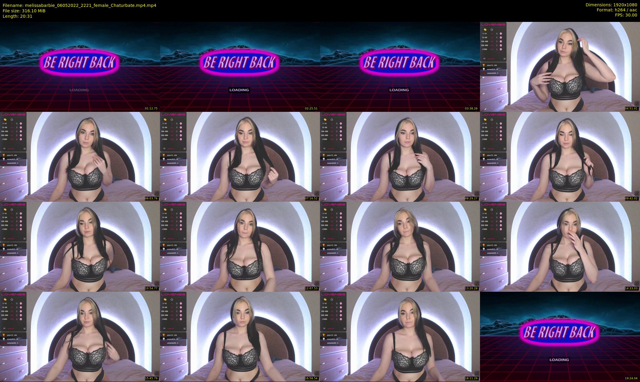 melissabarbie — 21 minute Chaturbate couple cam show recording, 1080p, May 6, 2022