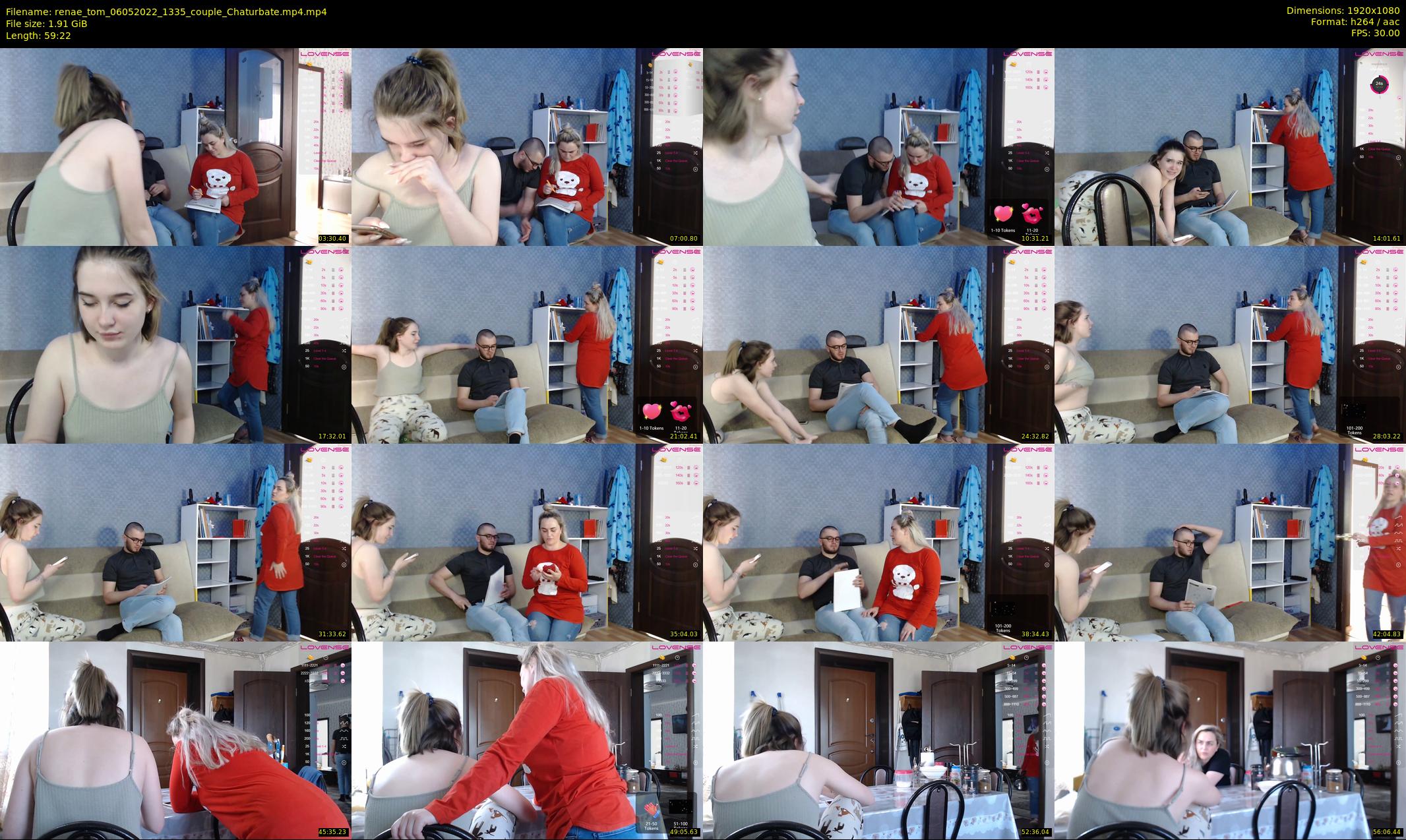 renae_tom — 60 minute Chaturbate couple cam show recording, 1080p, May 6, 2022