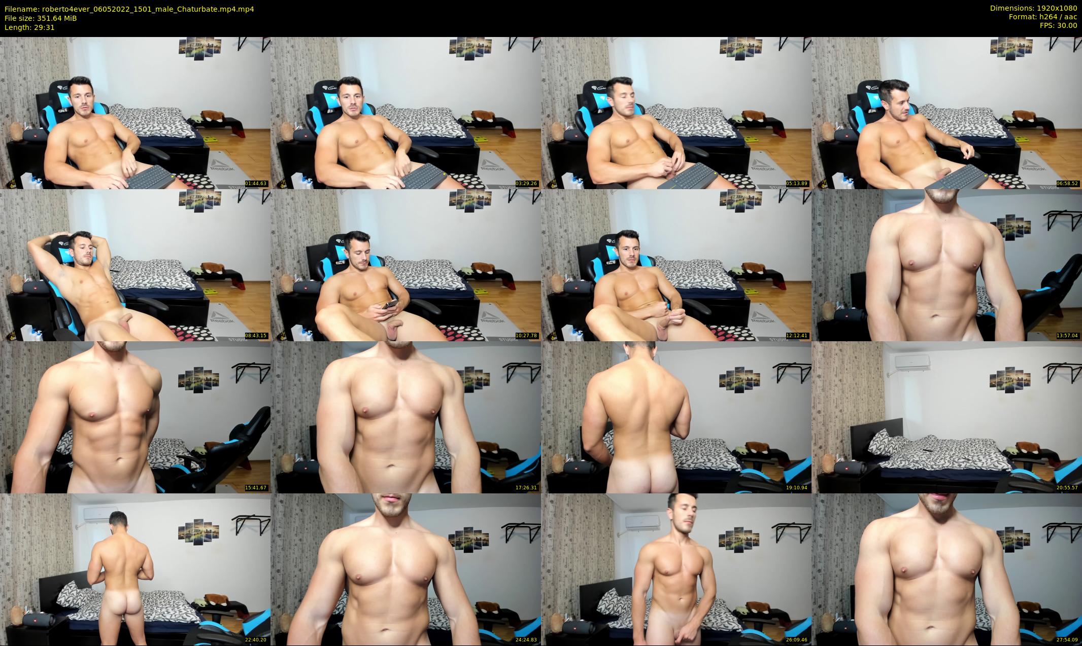 roberto4ever — 30 minute Chaturbate male cam show recording, 1080p, May 6, 2022