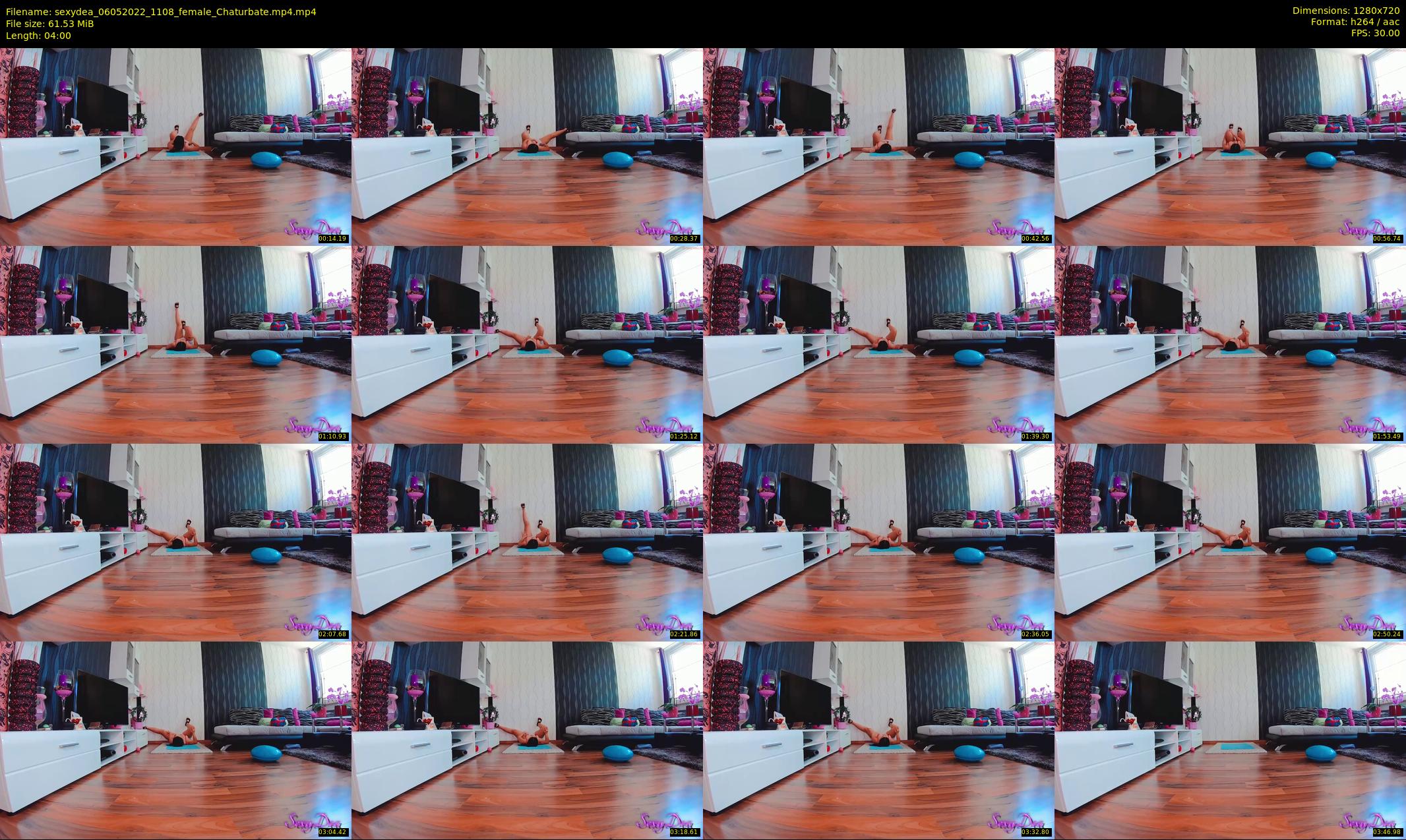 sexydea — 4 minute Chaturbate female cam show recording, 720p, May 6, 2022