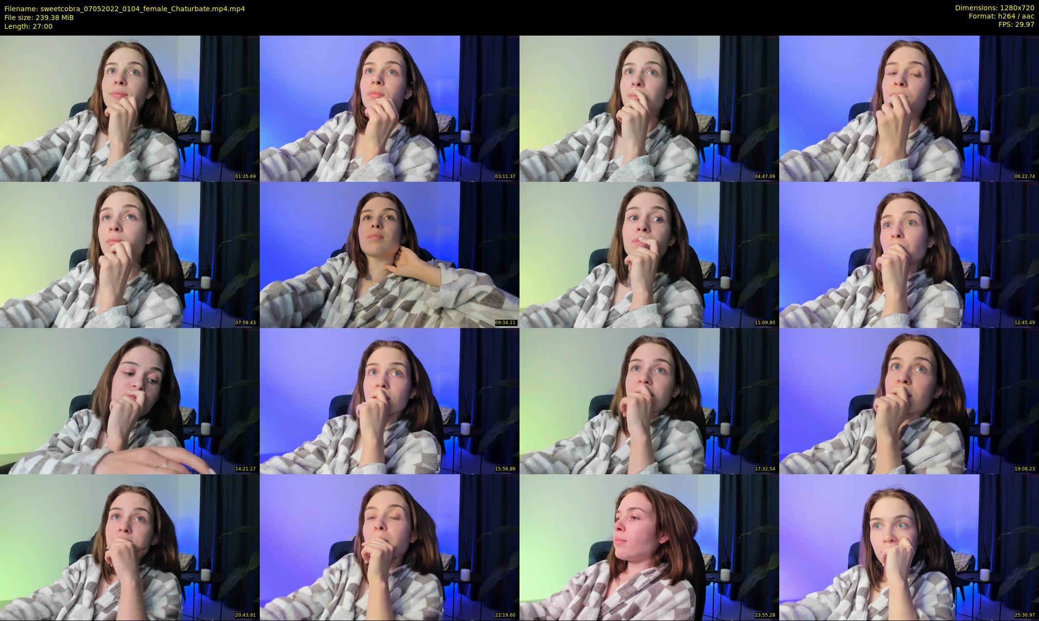 sweetcobra — 27 minute Chaturbate female cam show recording, 720p, May 7, 2022