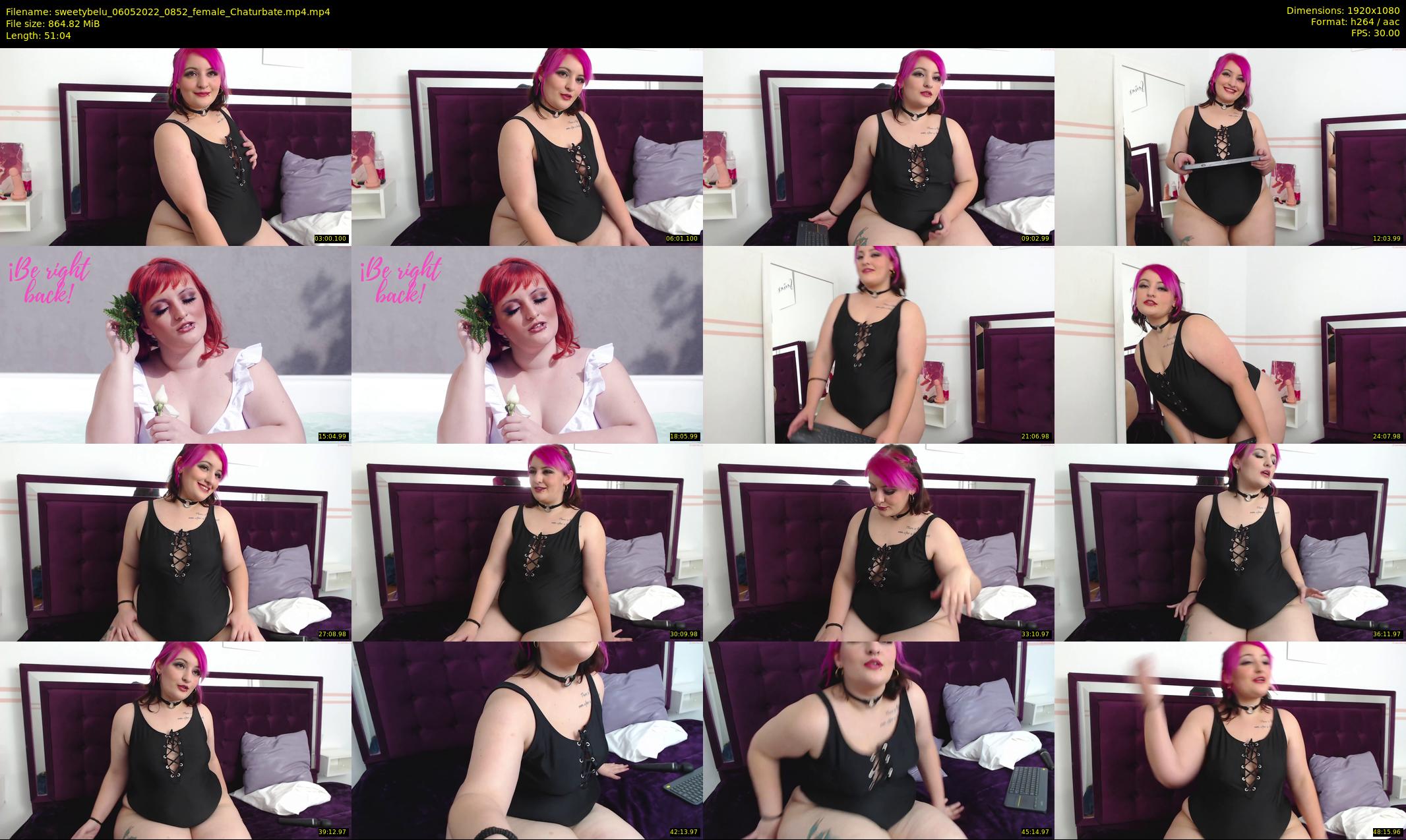 sweetybelu — 52 minute Chaturbate female cam show recording, 1080p, May 6, 2022