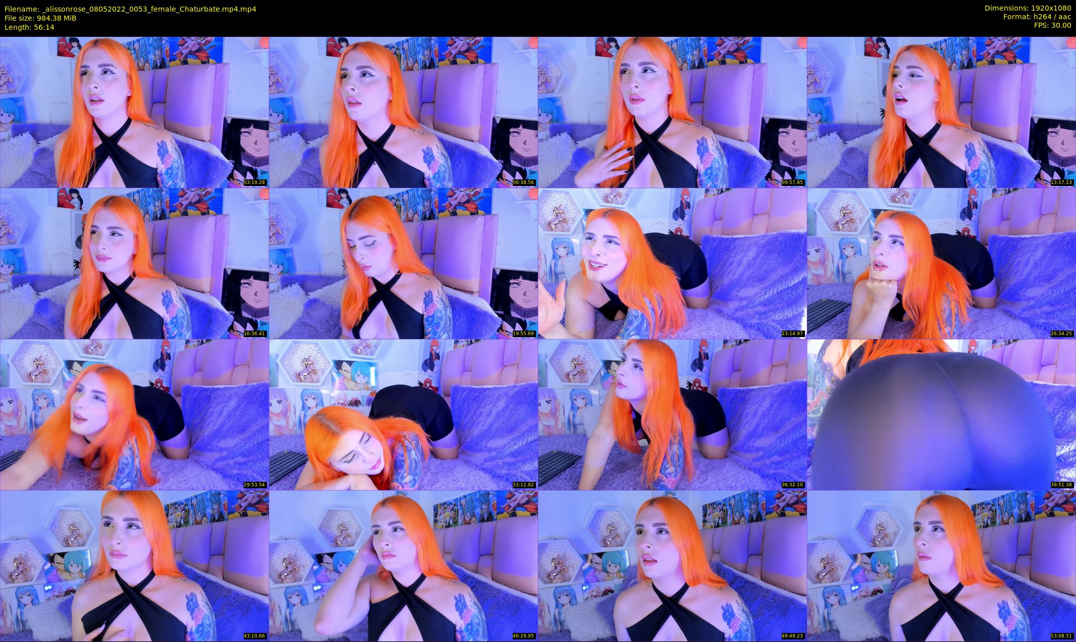 _alissonrose — 57 minute Chaturbate female cam show recording, 1080p, May 8, 2022