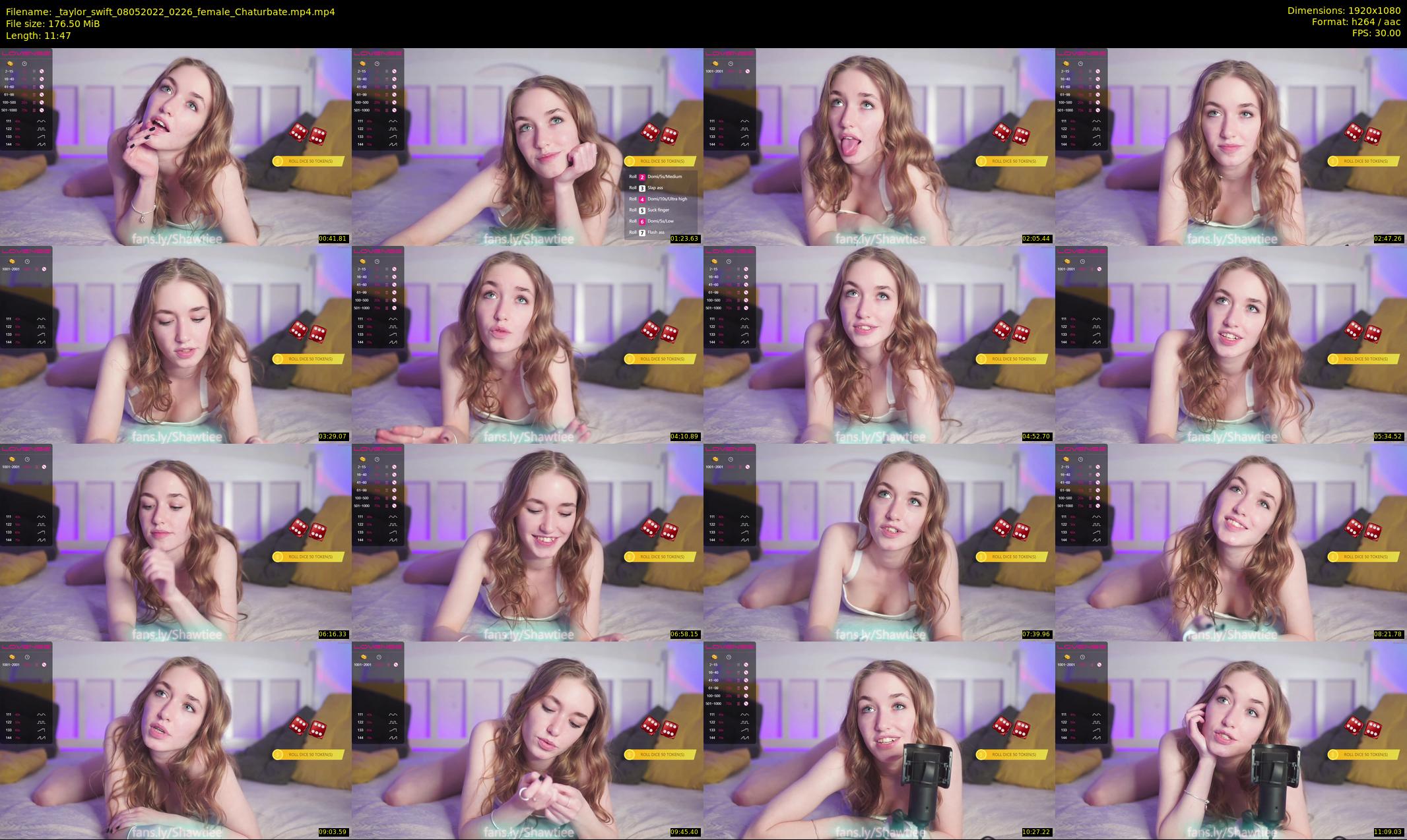 _taylor_swift — 12 minute Chaturbate female cam show recording, 1080p, May 8, 2022