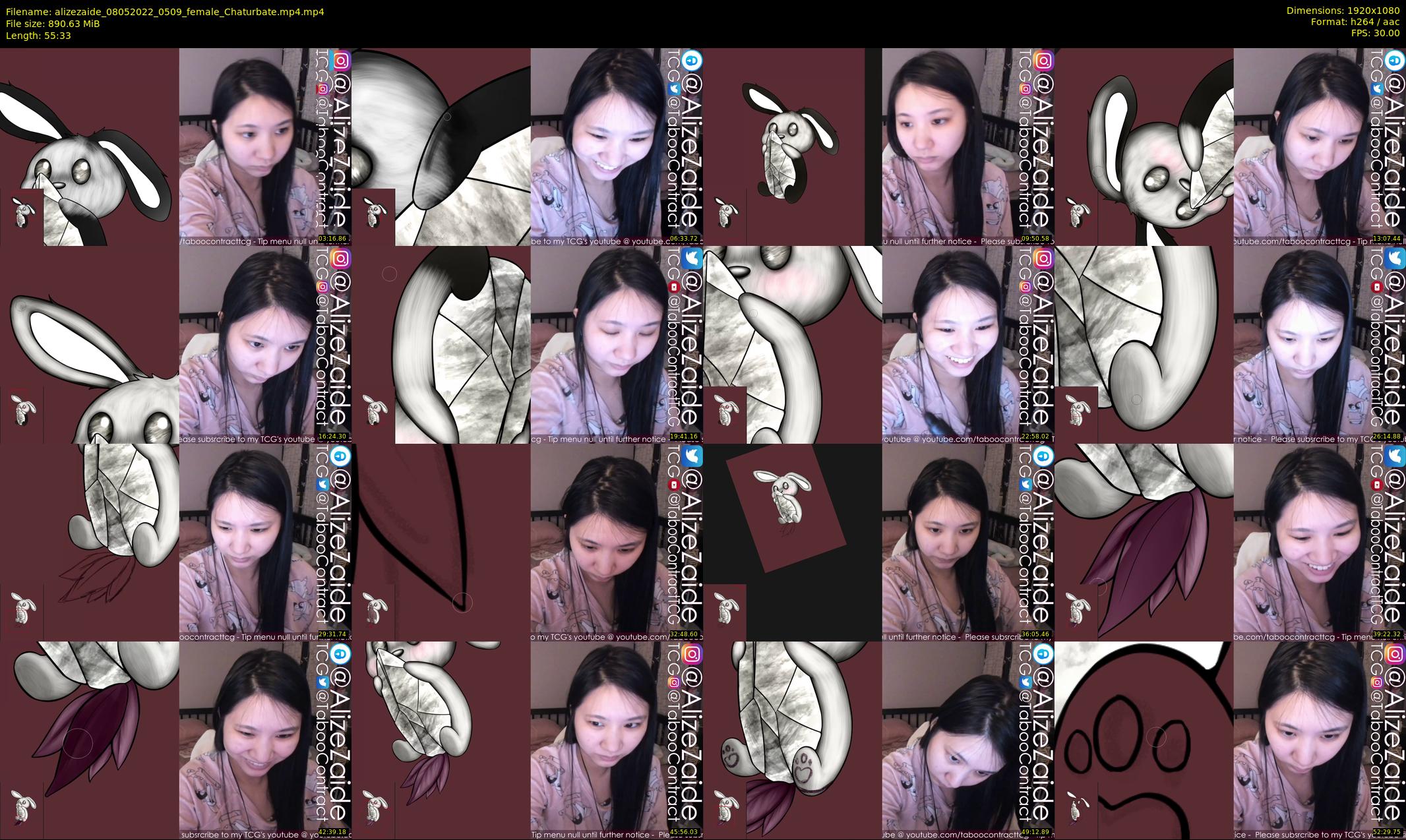alizezaide — 56 minute Chaturbate female cam show recording, 1080p, May 8, 2022