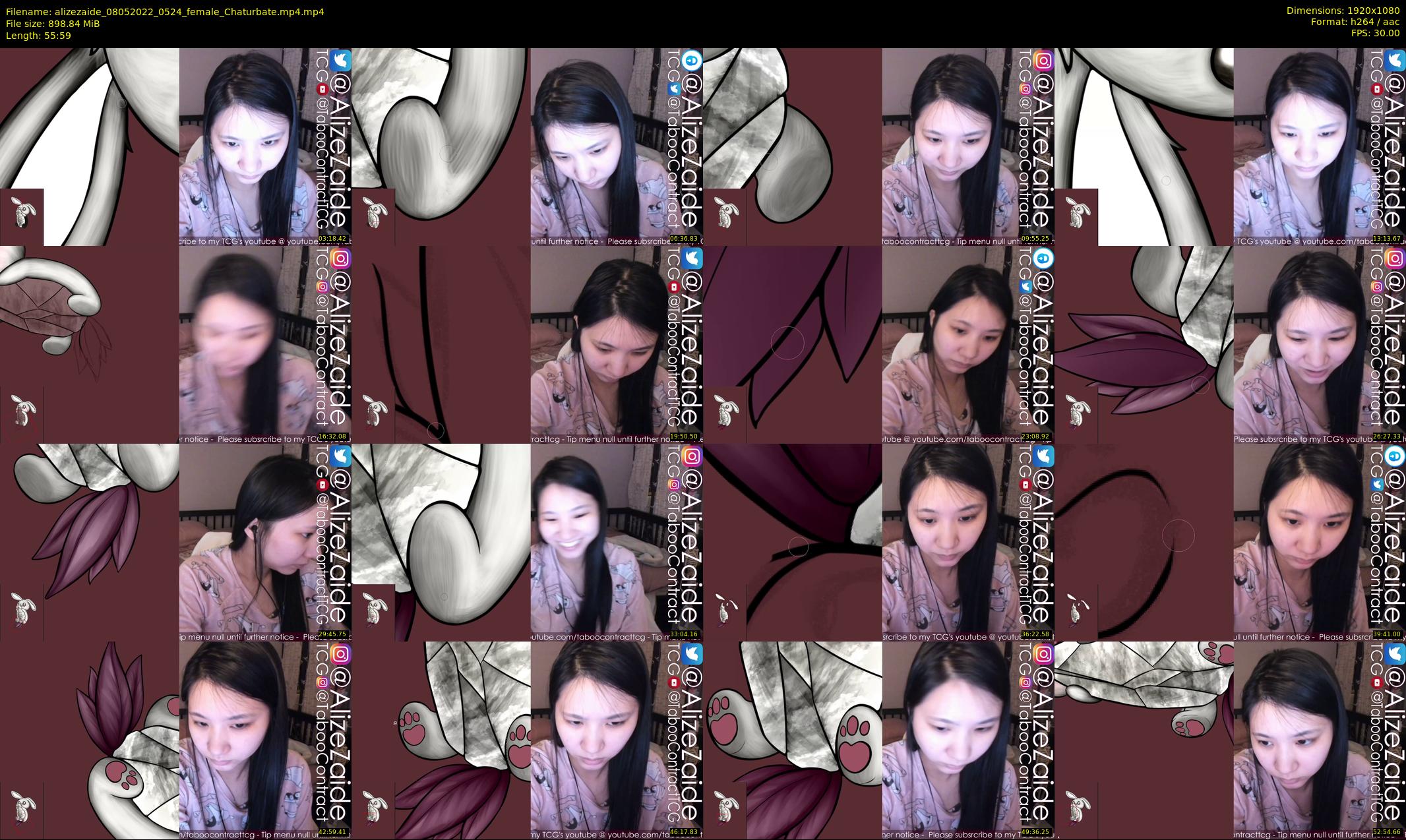 alizezaide — 56 minute Chaturbate female cam show recording, 1080p, May 8, 2022