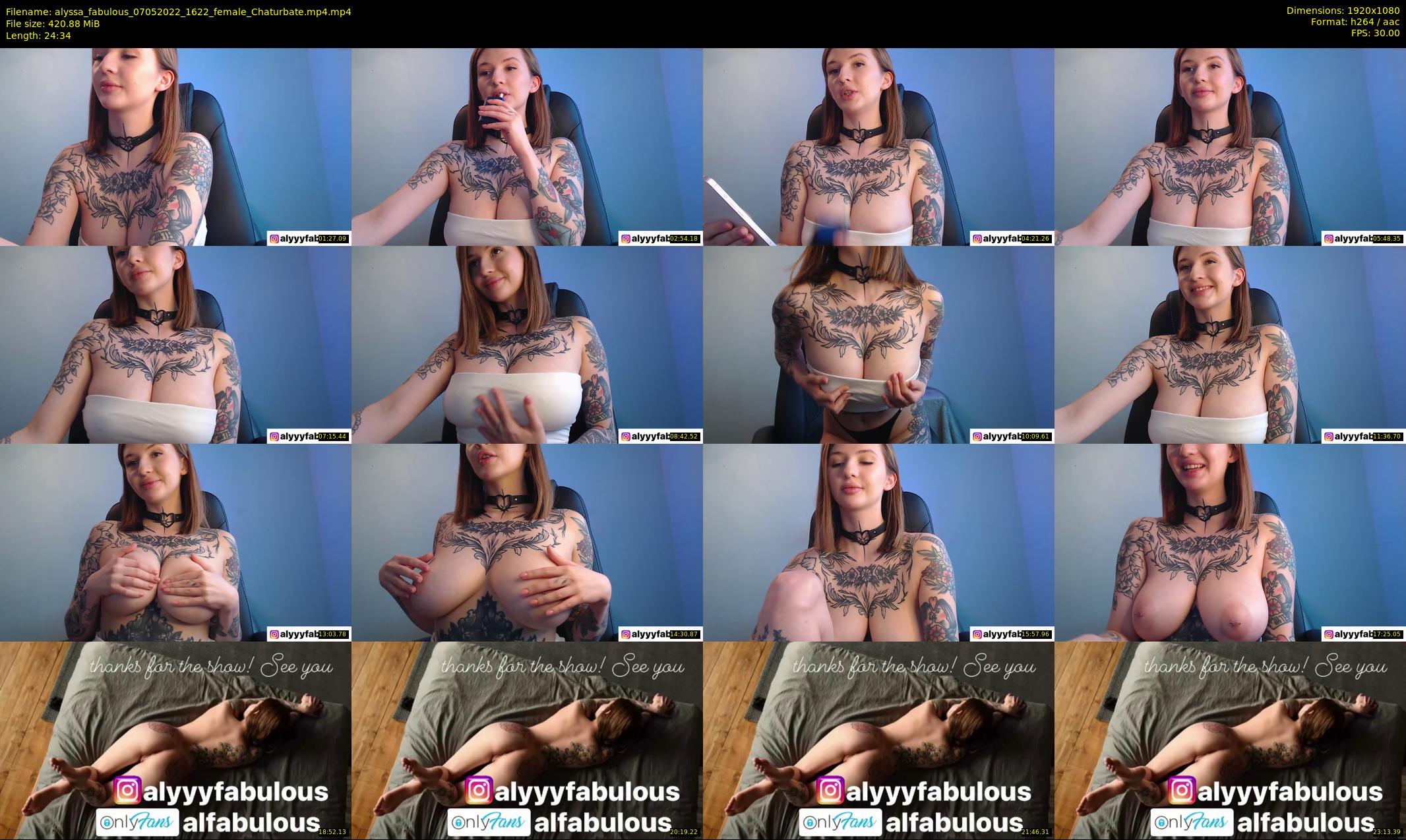 alyssa_fabulous — 25 minute Chaturbate female cam show recording, 1080p, May 7, 2022