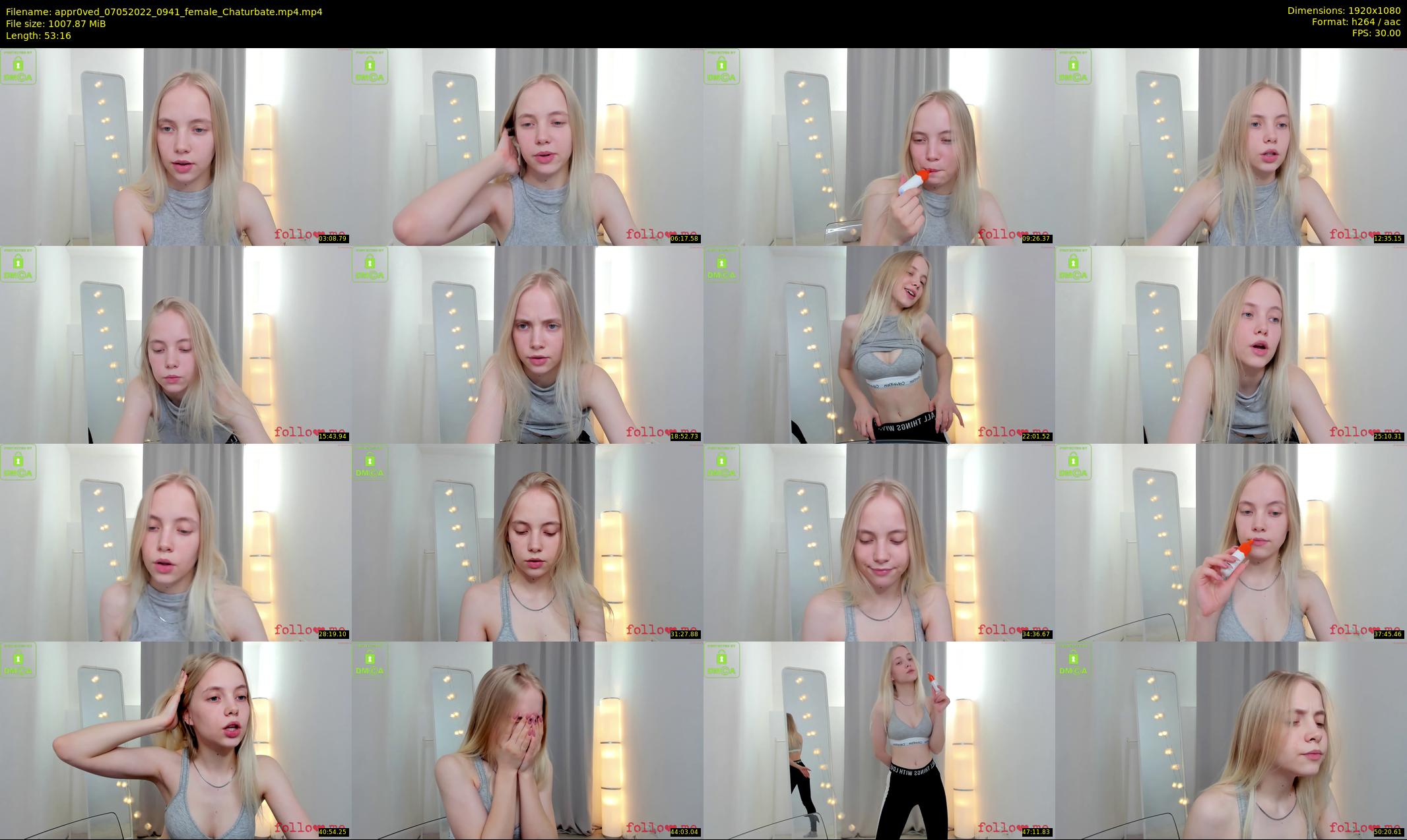 appr0ved — 54 minute Chaturbate female cam show recording, 1080p, May 7, 2022