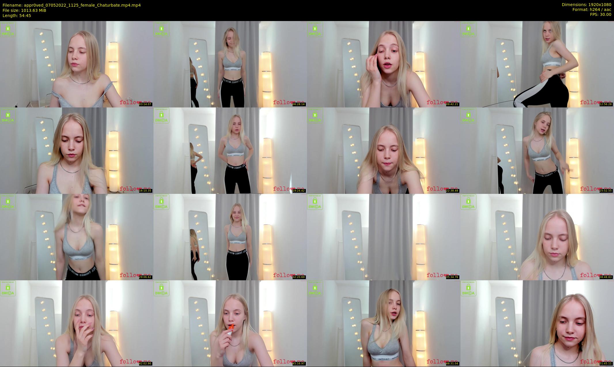 appr0ved — 55 minute Chaturbate female cam show recording, 1080p, May 7, 2022