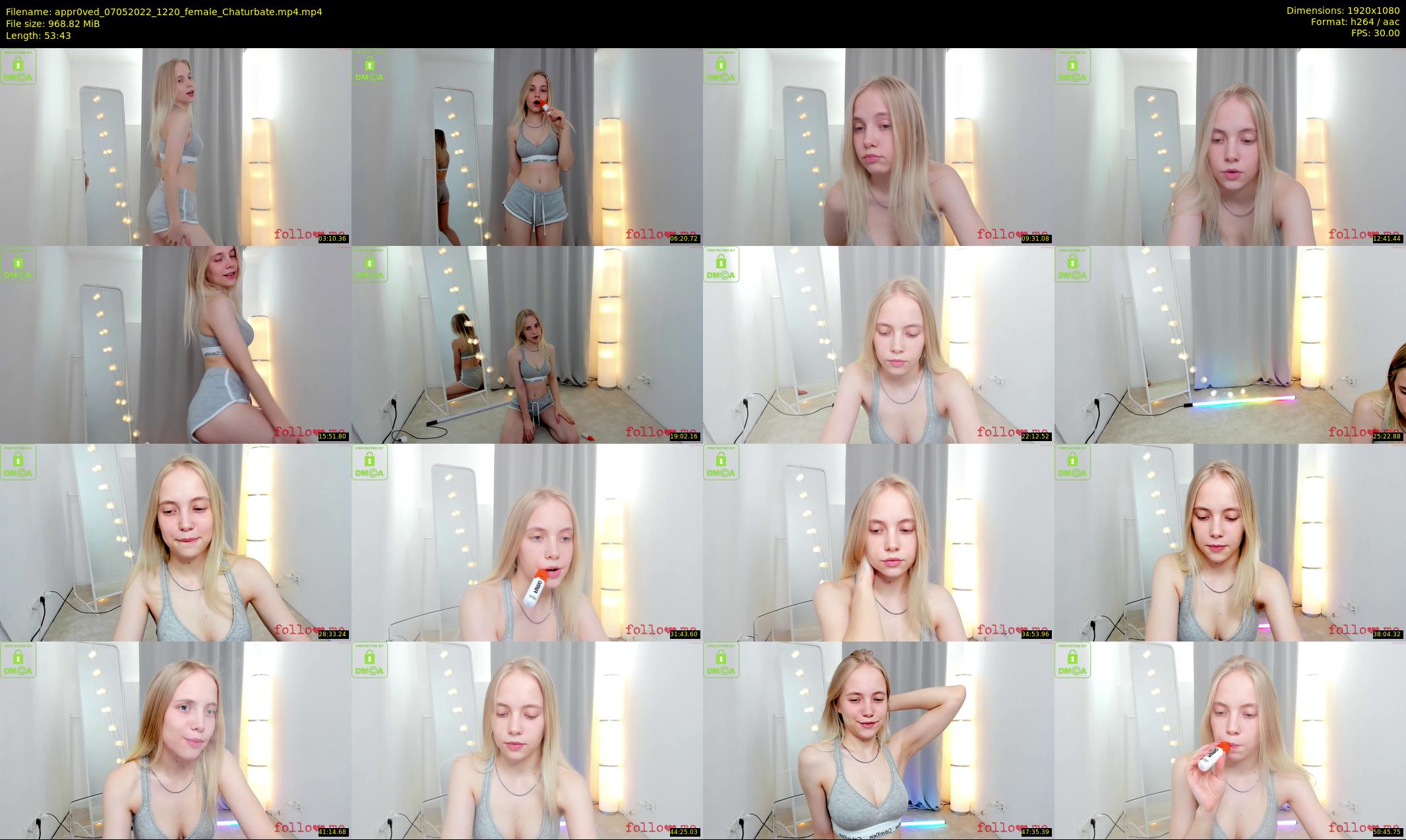appr0ved — 54 minute Chaturbate female cam show recording, 1080p, May 7, 2022