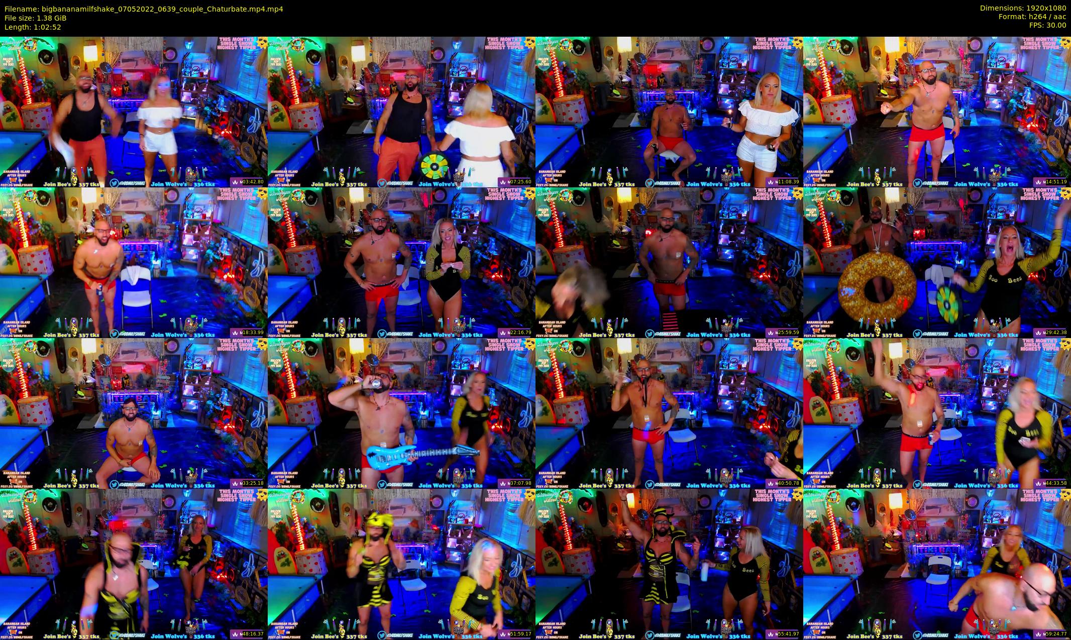 bigbananamilfshake — 63 minute Chaturbate couple cam show recording, 1080p, May 7, 2022