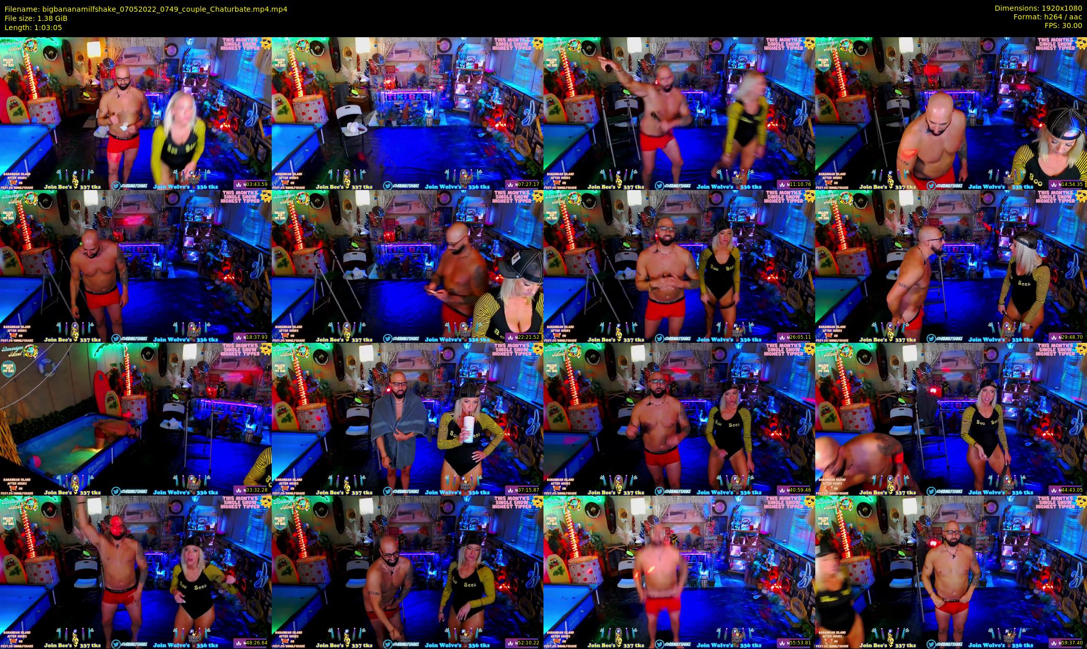 bigbananamilfshake — 64 minute Chaturbate couple cam show recording, 1080p, May 7, 2022