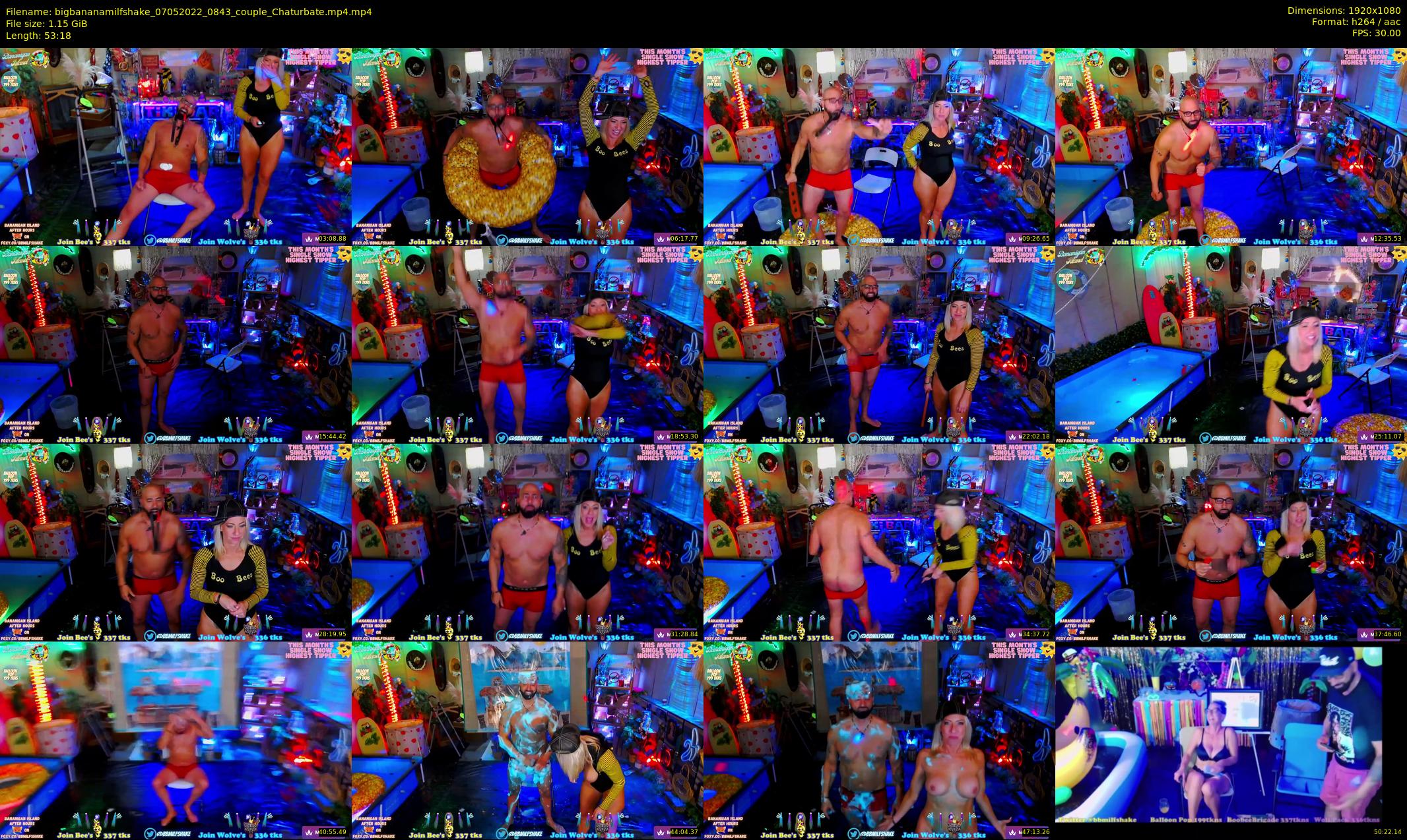 bigbananamilfshake — 54 minute Chaturbate couple cam show recording, 1080p, May 7, 2022