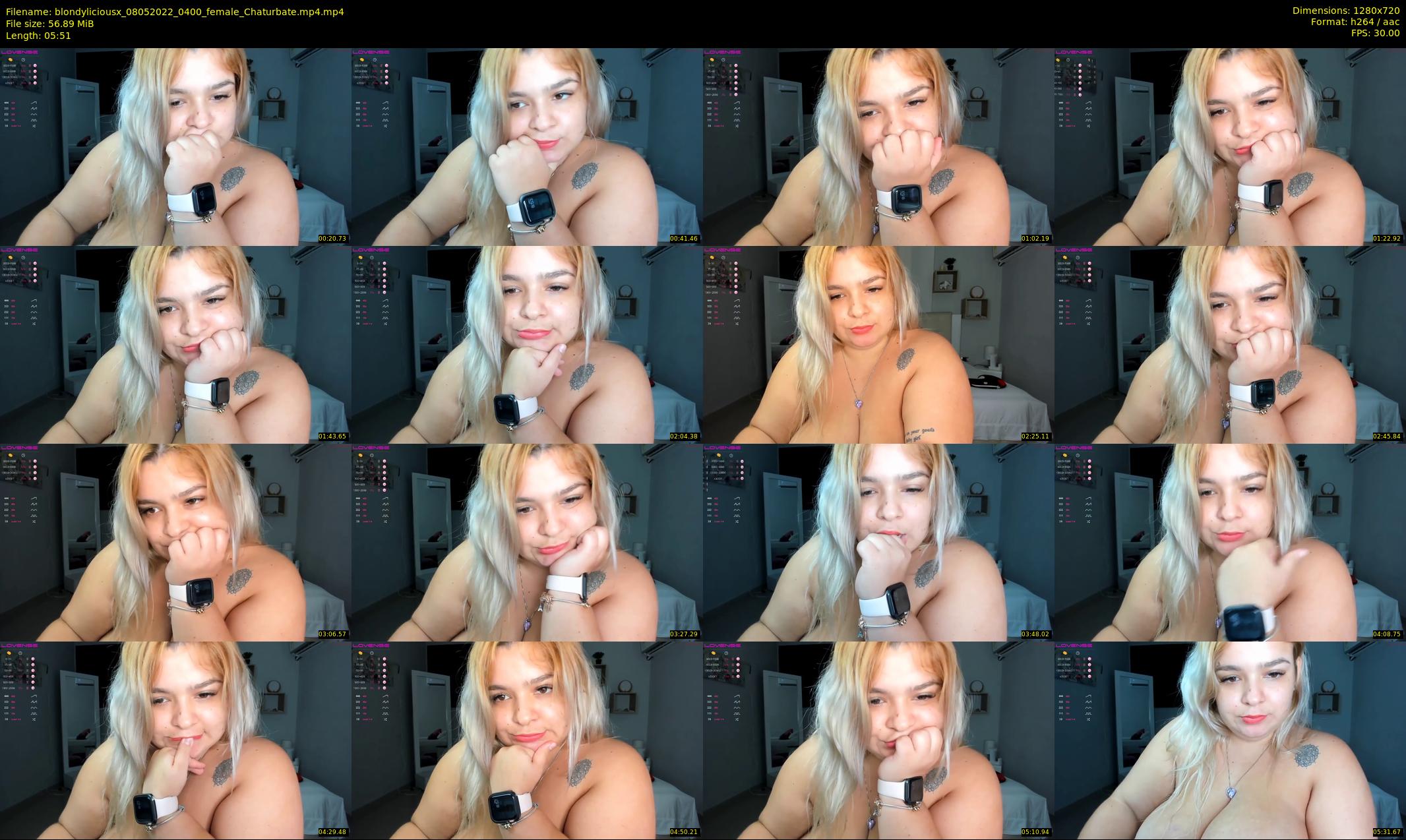 blondyliciousx — 6 minute Chaturbate female cam show recording, 720p, May 8, 2022