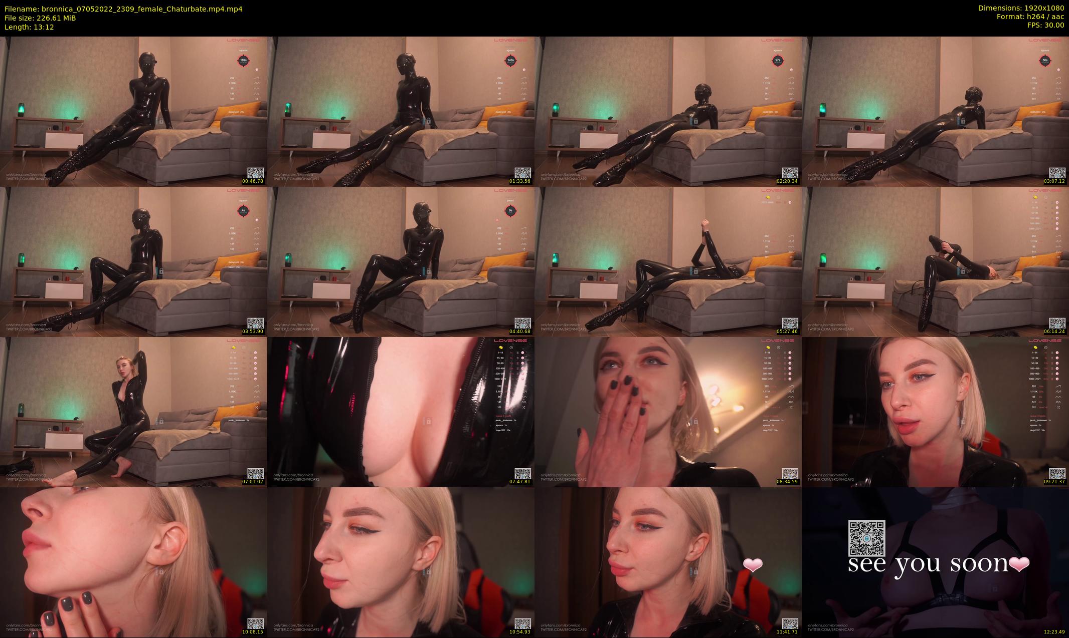 bronnica — 14 minute Chaturbate female cam show recording, 1080p, May 7, 2022