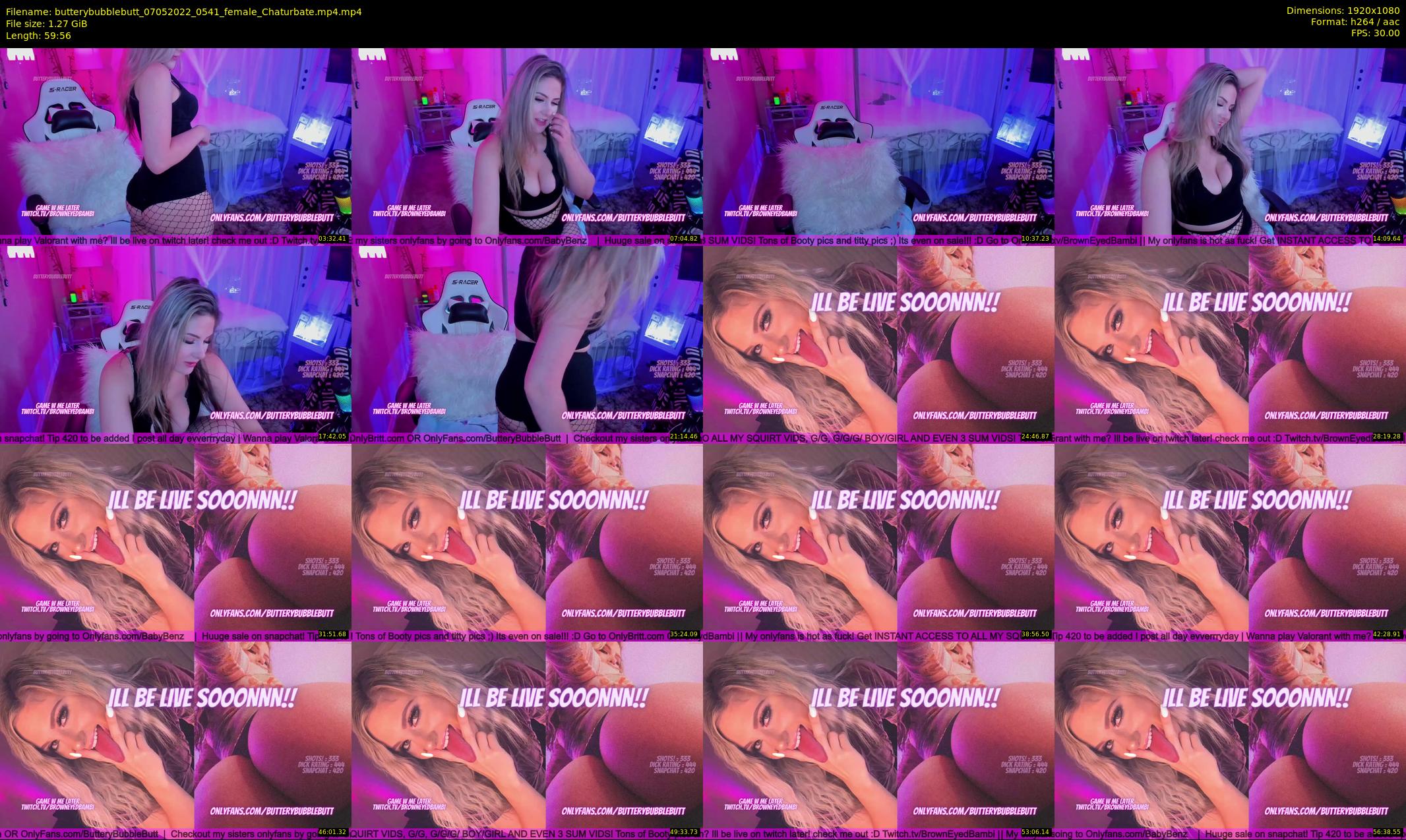 butterybubblebutt — 60 minute Chaturbate couple cam show recording, 1080p, May 7, 2022