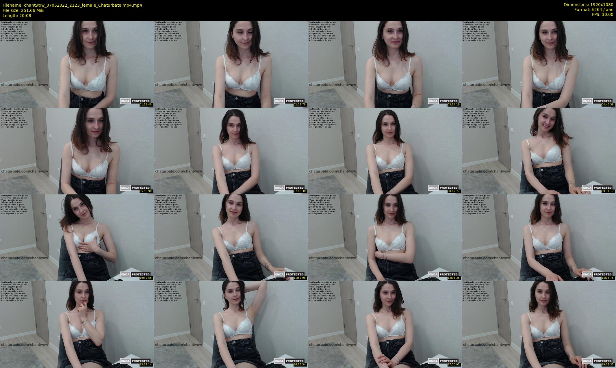 chantwow — 21 minute Chaturbate female cam show recording, 1080p, May 7, 2022