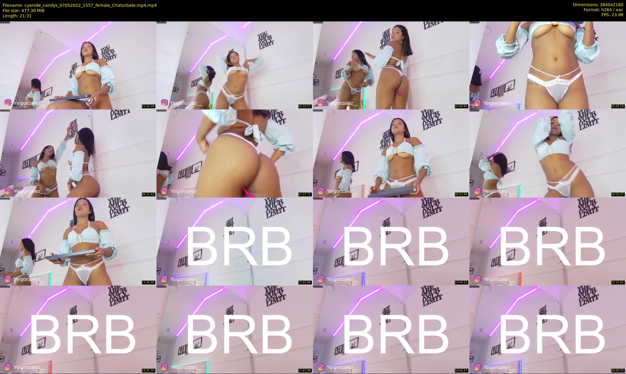 cyanide_candys — 22 minute Chaturbate female cam show recording, 4K, May 7, 2022