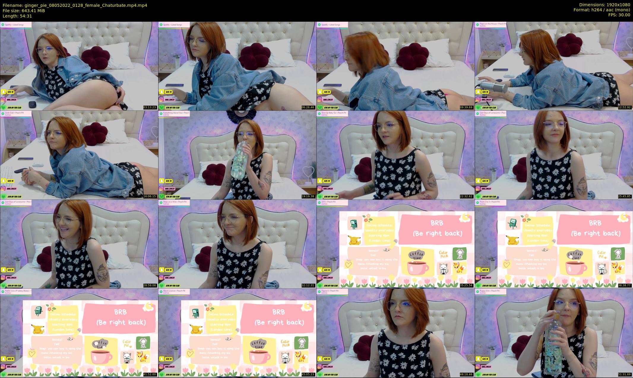 ginger_pie — 55 minute Chaturbate female cam show recording, 1080p, May 8, 2022