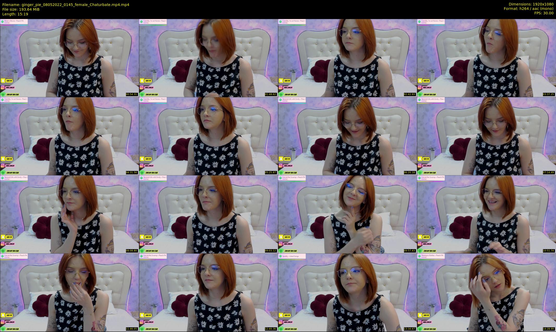 ginger_pie — 16 minute Chaturbate female cam show recording, 1080p, May 8, 2022