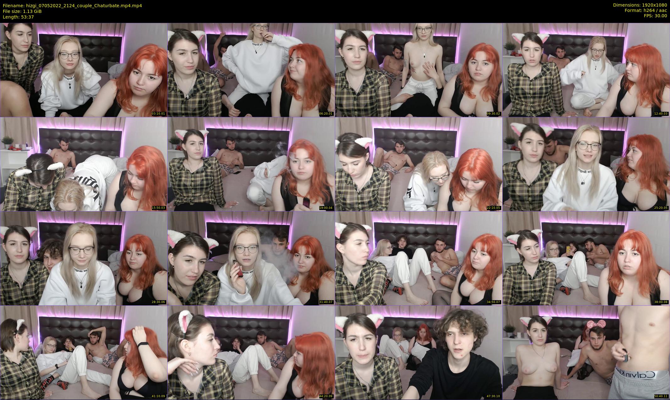 hizgi — 54 minute Chaturbate couple cam show recording, 1080p, May 7, 2022