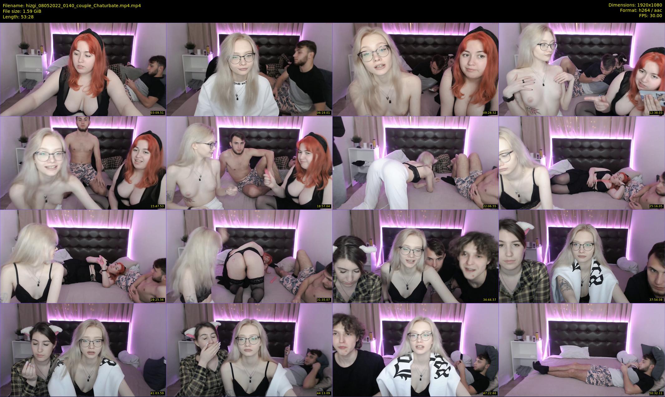hizgi — 54 minute Chaturbate couple cam show recording, 1080p, May 8, 2022