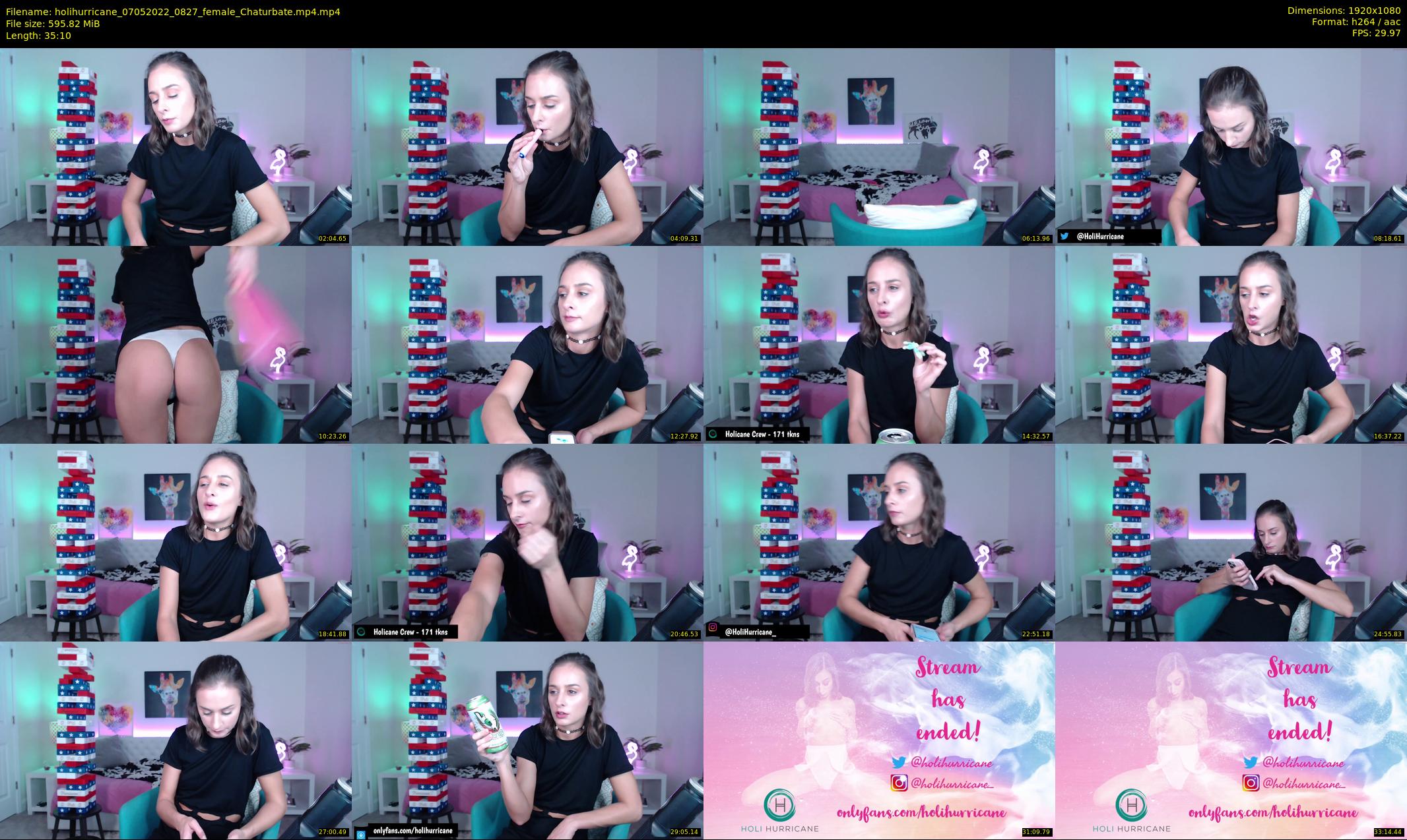 holihurricane — 36 minute Chaturbate female cam show recording, 1080p, May 7, 2022