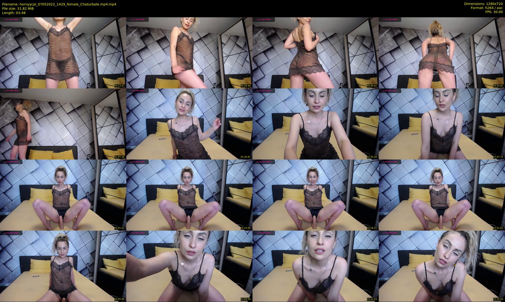hornyycpl — 4 minute Chaturbate couple cam show recording, 720p, May 7, 2022