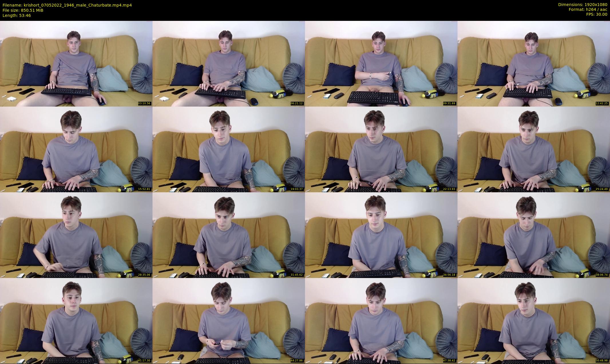krishort — 54 minute Chaturbate male cam show recording, 1080p, May 7, 2022