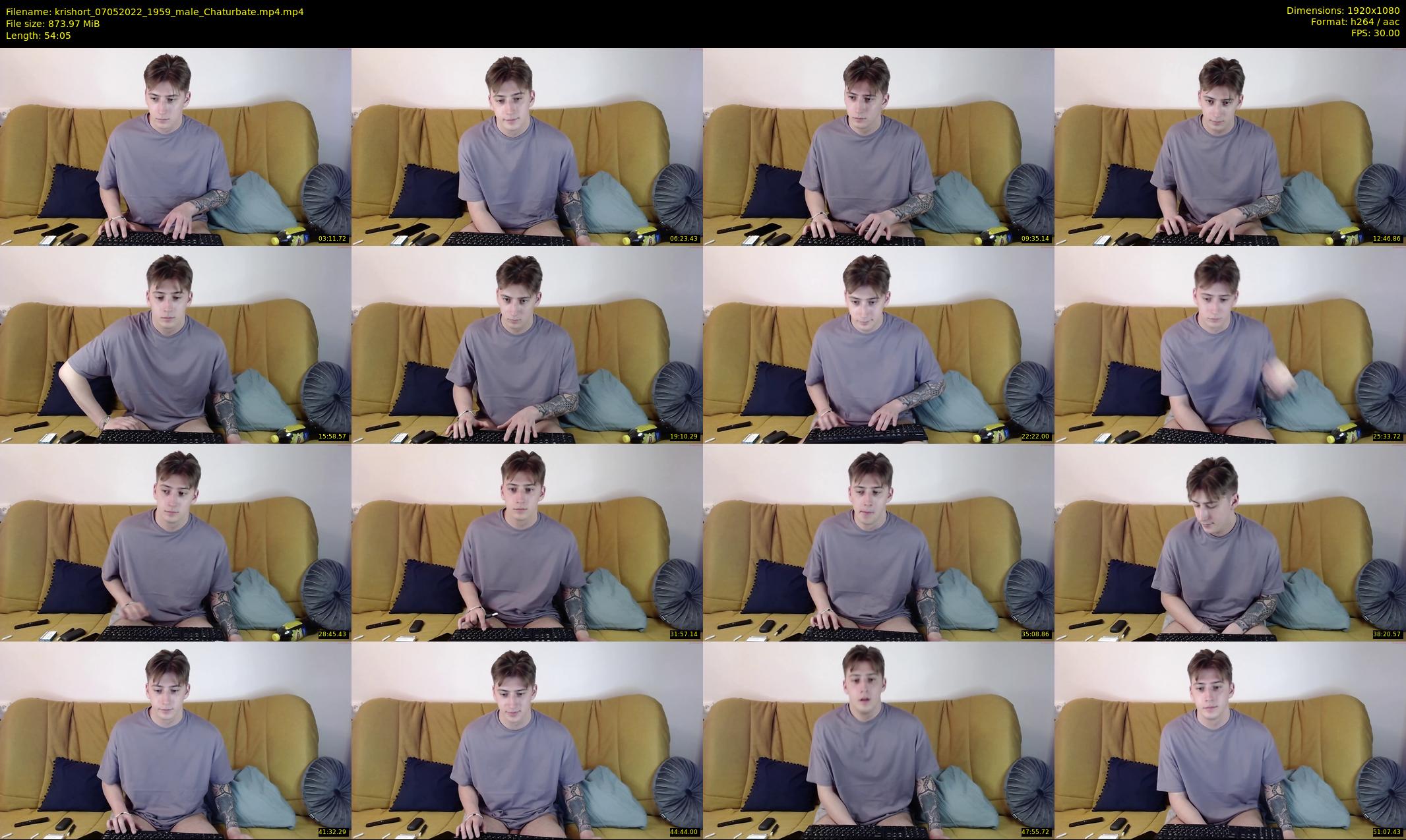 krishort — 55 minute Chaturbate male cam show recording, 1080p, May 7, 2022