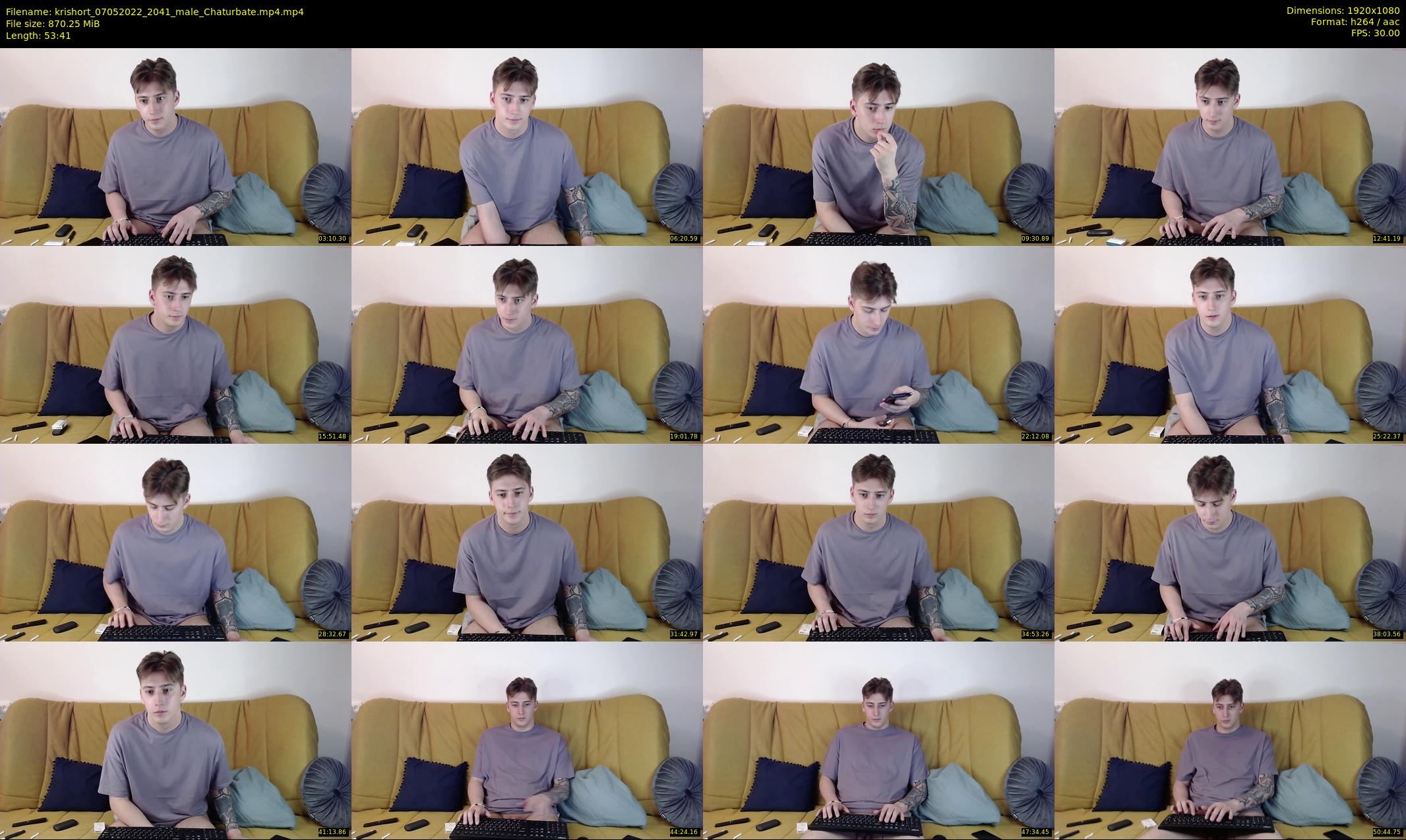 krishort — 54 minute Chaturbate male cam show recording, 1080p, May 7, 2022
