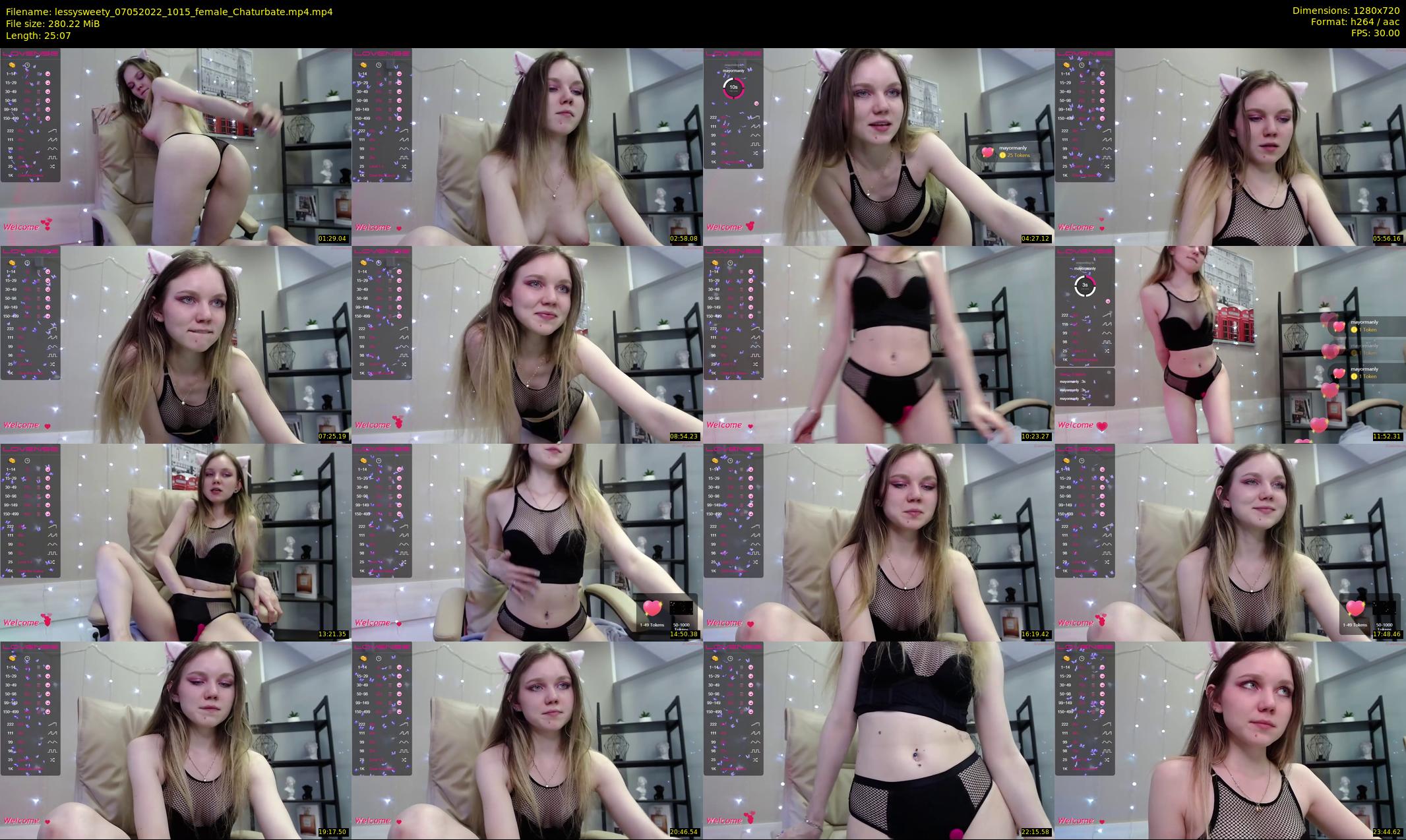lessysweety — 26 minute Chaturbate female cam show recording, 720p, May 7, 2022