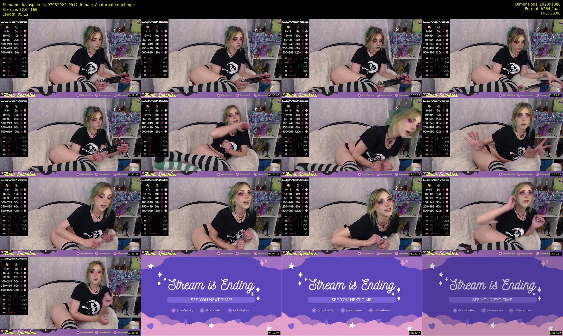 lunasparkles — 6 minute Chaturbate female cam show recording, 1080p, May 7, 2022