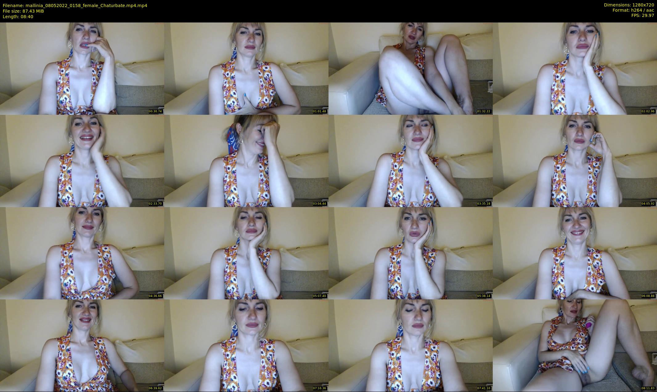 mallinia — 9 minute Chaturbate female cam show recording, 720p, May 8, 2022