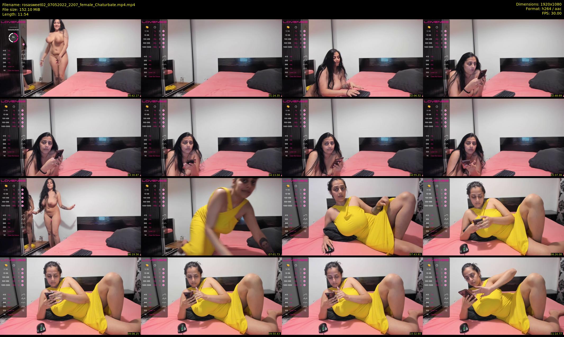 rosasweet02 — 12 minute Chaturbate female cam show recording, 1080p, May 7, 2022