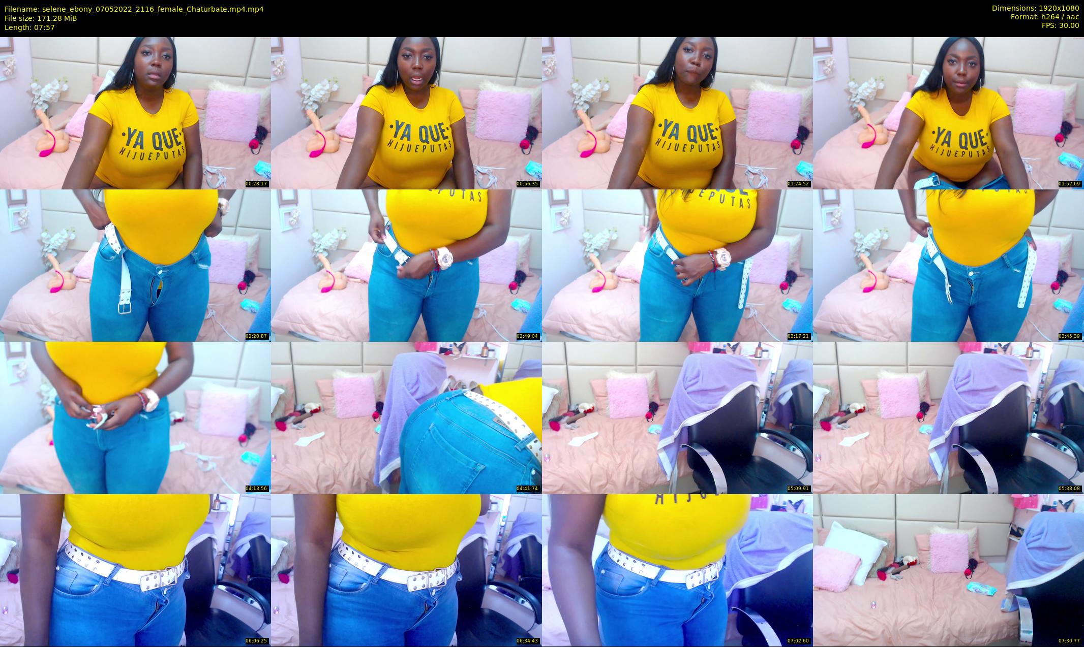 selene_ebony — 8 minute Chaturbate female cam show recording, 1080p, May 7, 2022