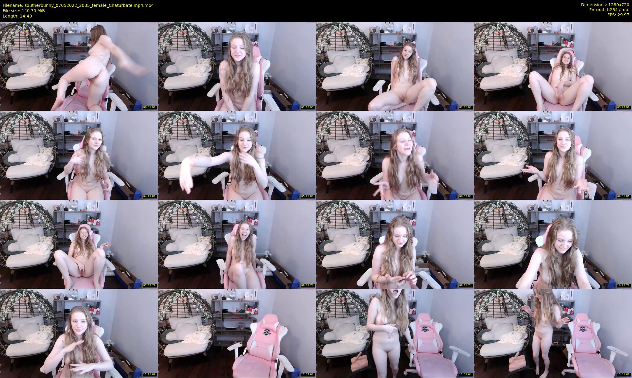 southerbunny — 15 minute Chaturbate female cam show recording, 720p, May 7, 2022